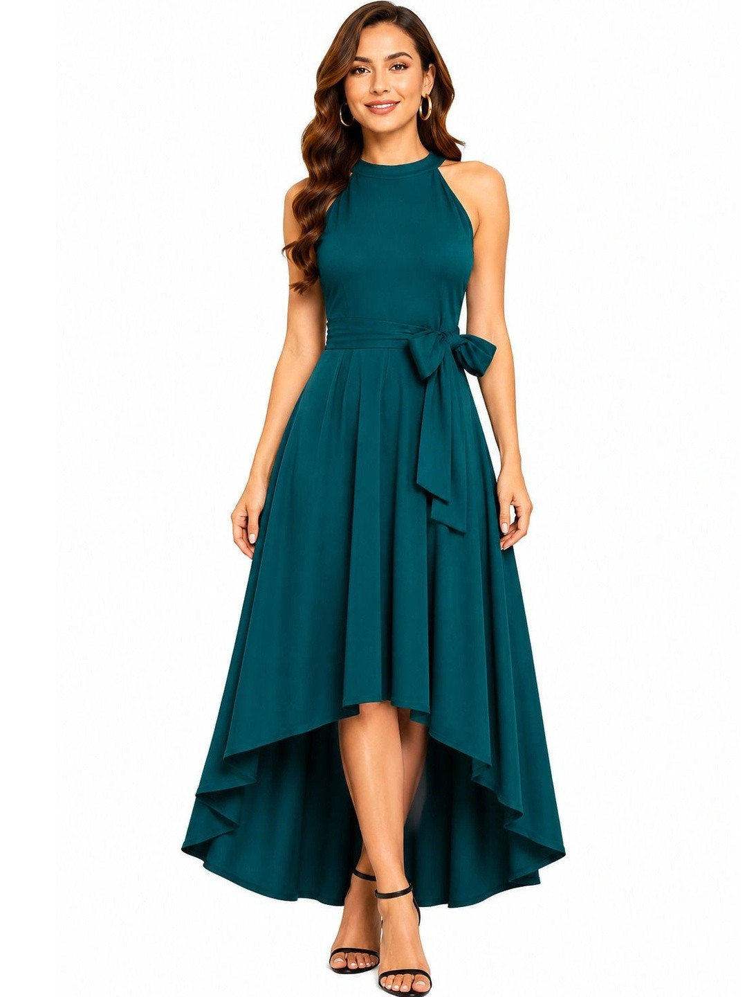 LICOLA Crepe A-Line Midi Dress