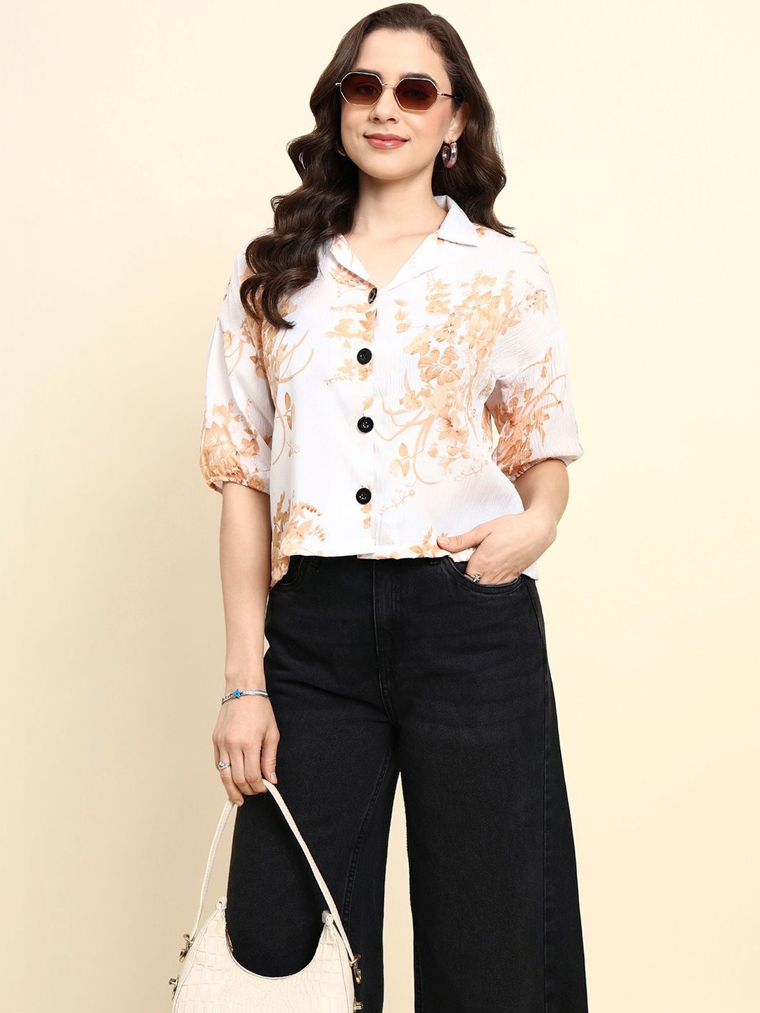 DressBerry Women Classic Floral Printed Casual Shirt
