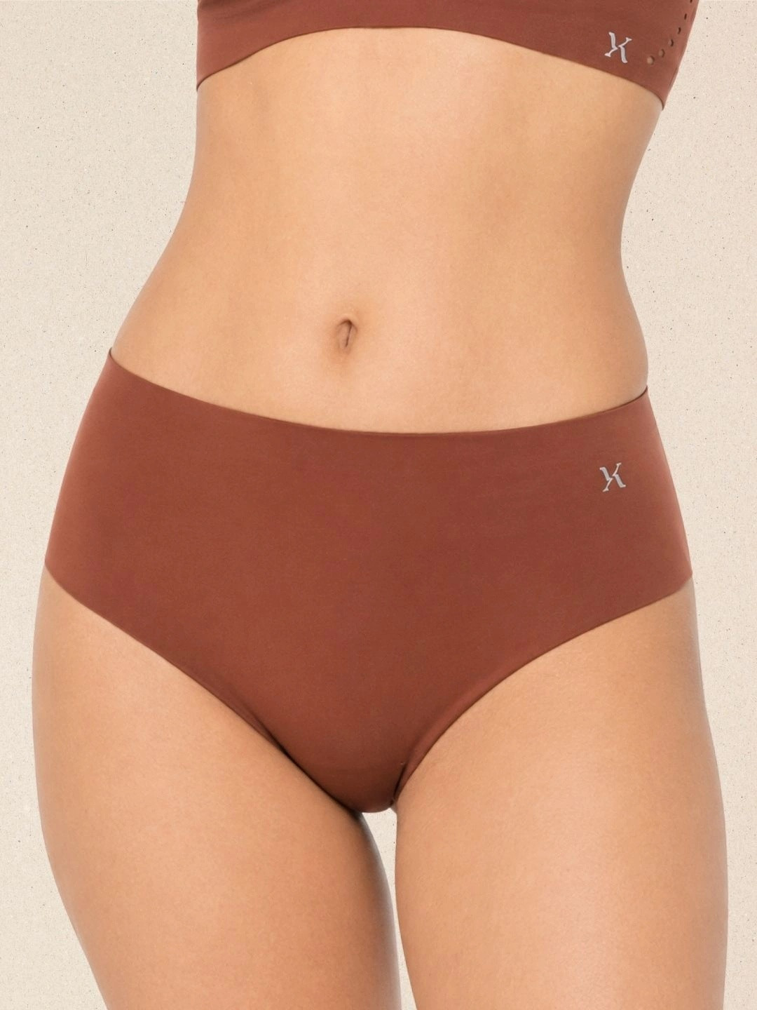 Krvvy Mid-Rise Seamless Ultra-Soft Thong Briefs