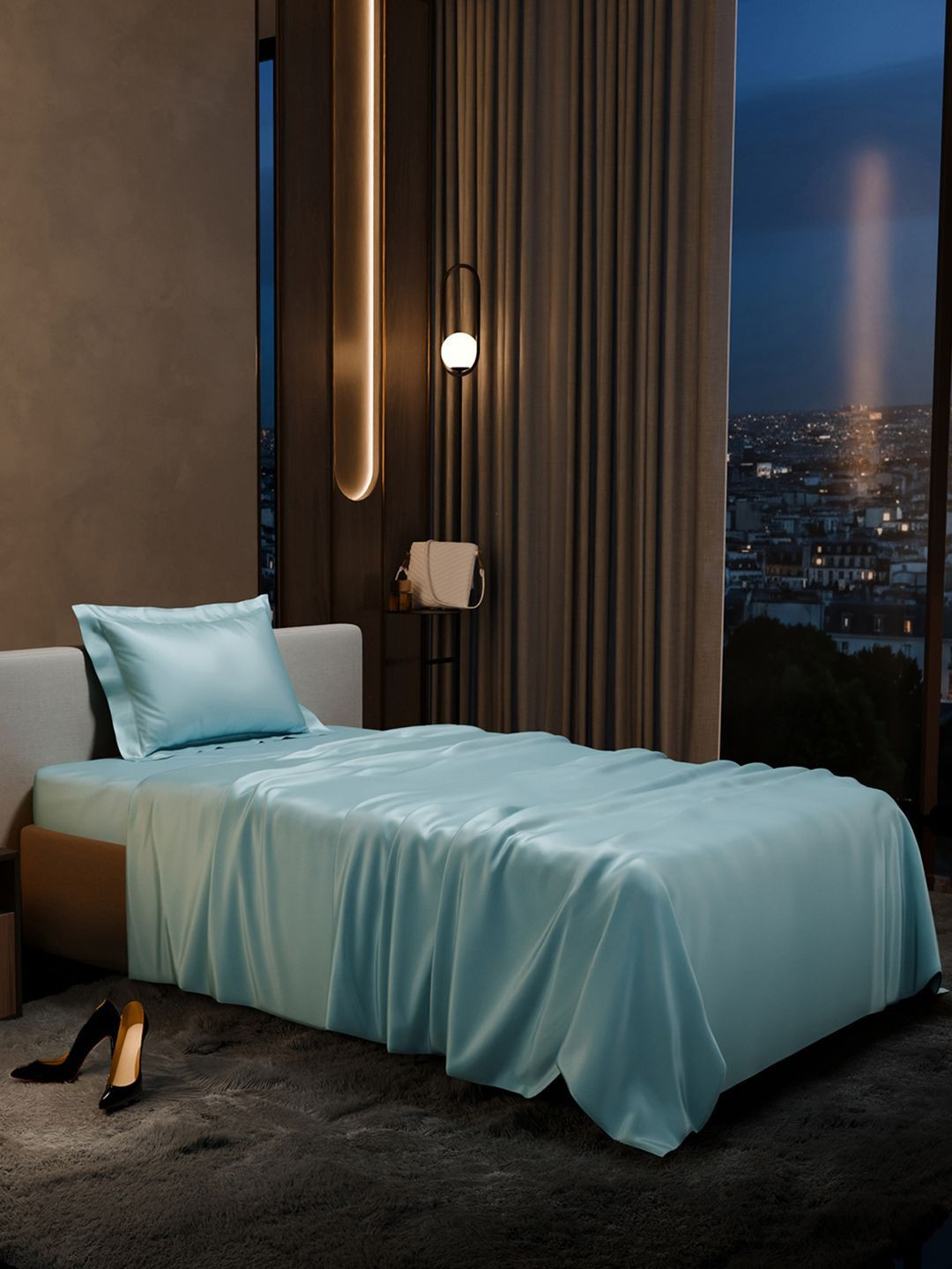 Stoa Paris Date Night Collection 300 TC Single Fine Bedsheet -90 x 60 inches