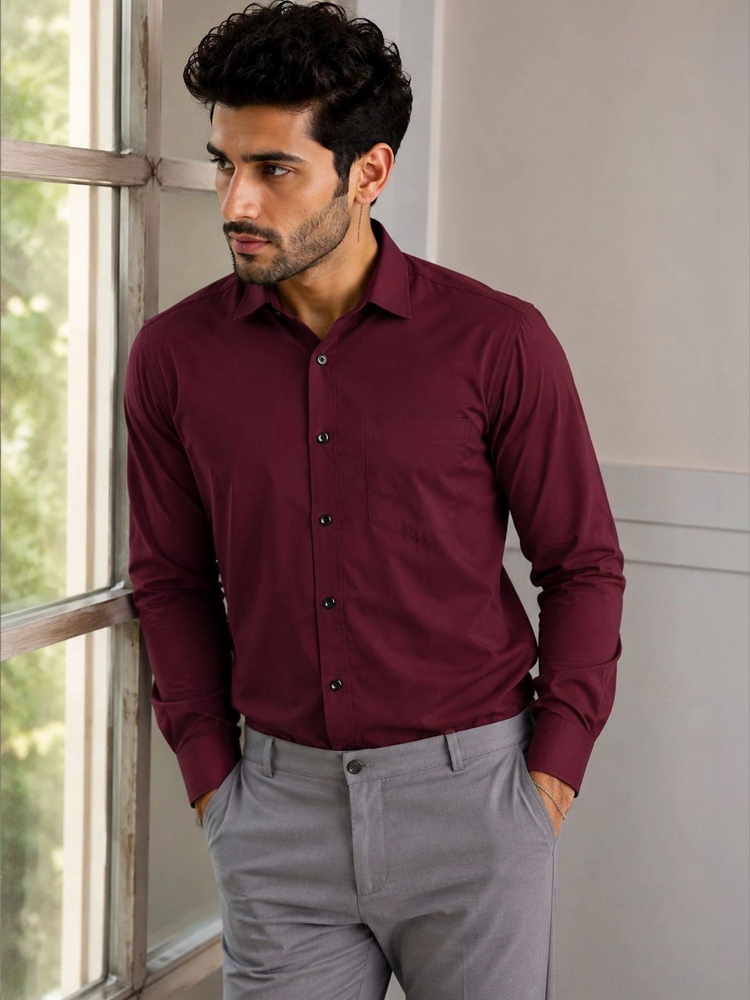 R.Code by The Roadster Life Co. Men Comfort Formal Shirt