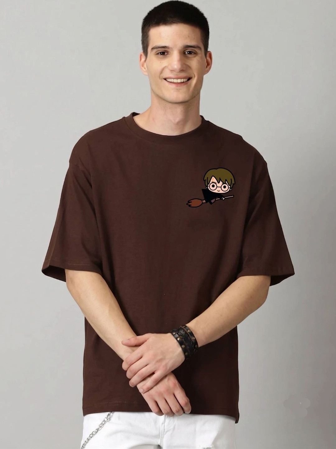 Coffee Brown Harry Potter Graphic T-shirt