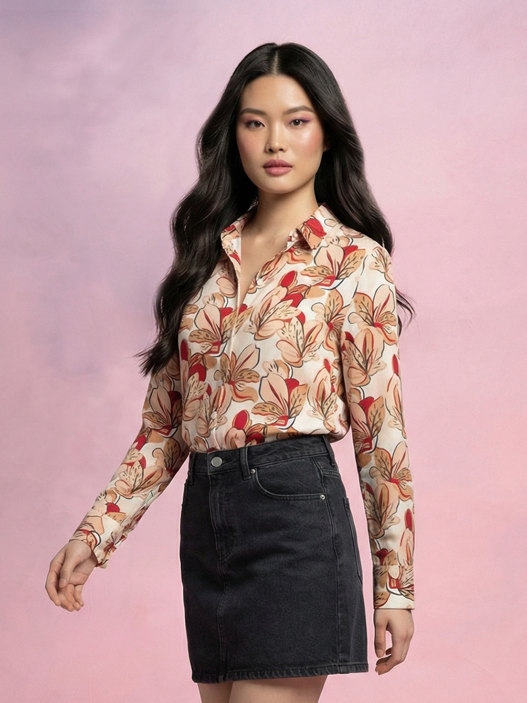 DressBerry Women Floral Printed Casual Shirt