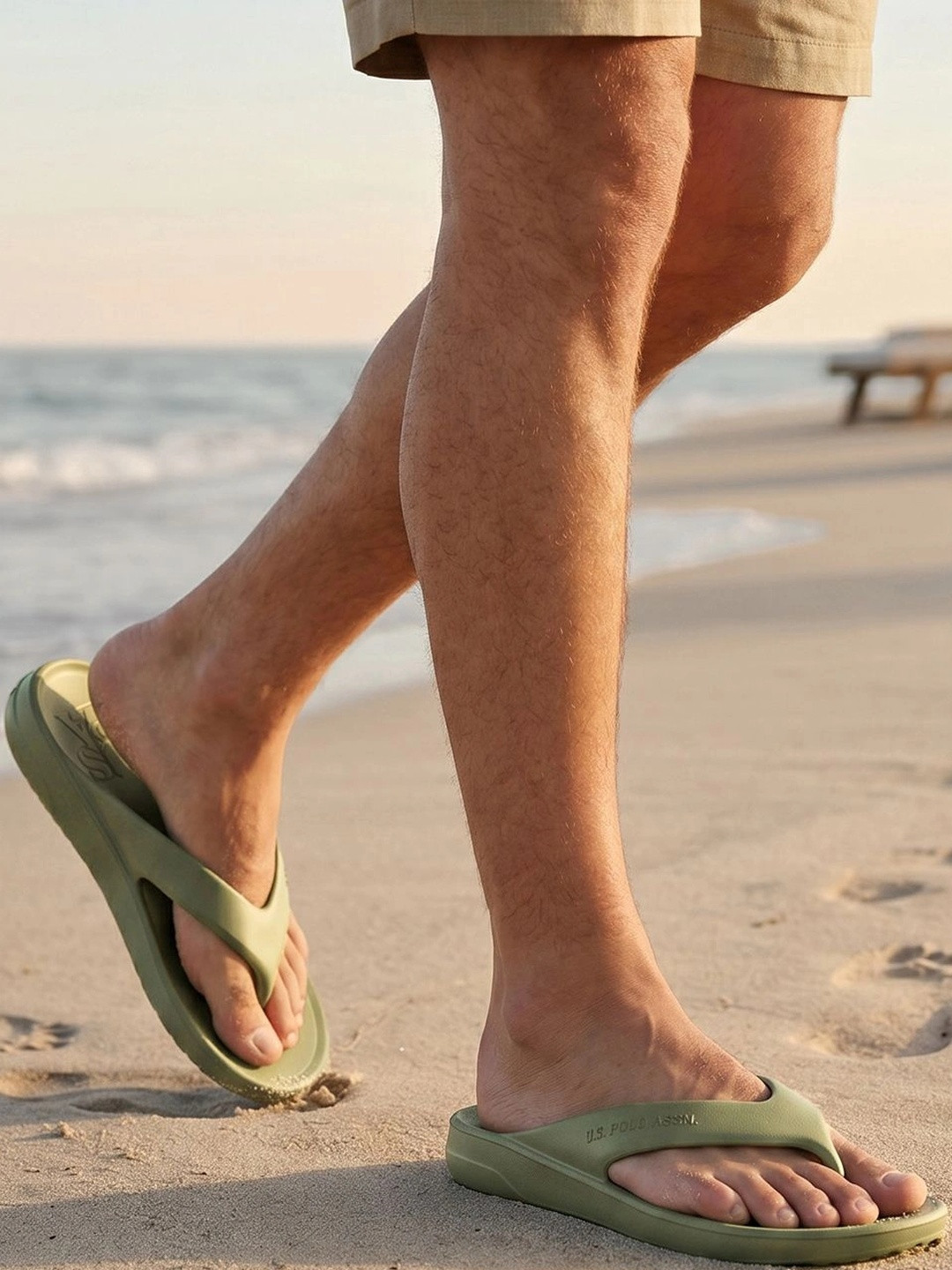 U.S. Polo Assn. Axel 2.0 Dk. Green Cloud Comfort EVA Flip Flop