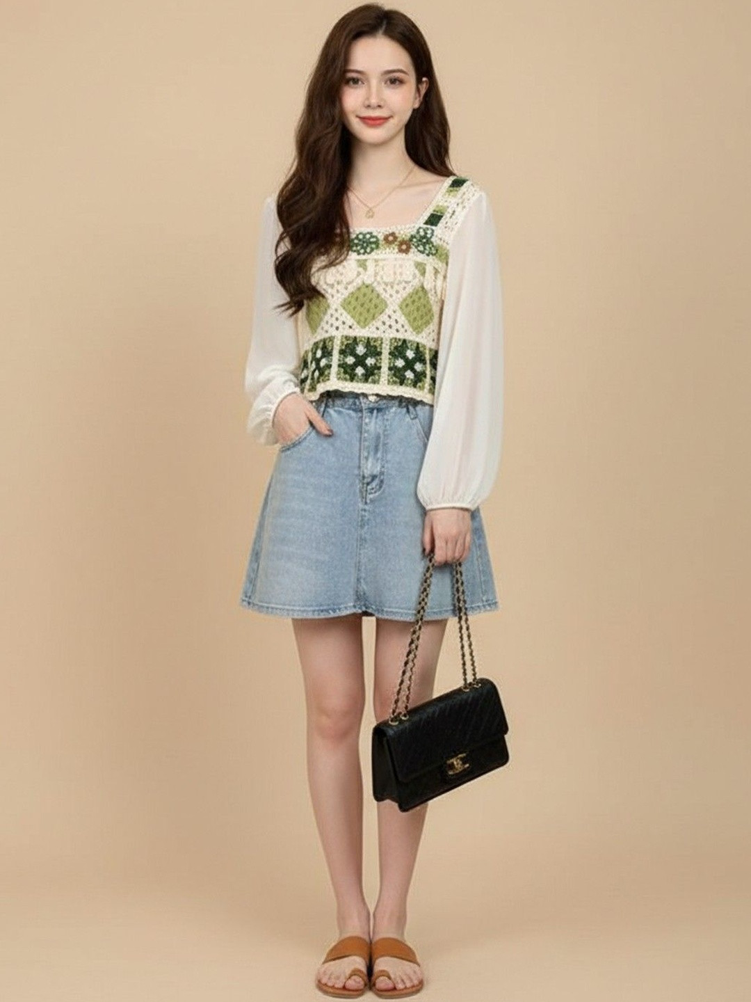 DressBerry Bohemian Cotton Crop Top