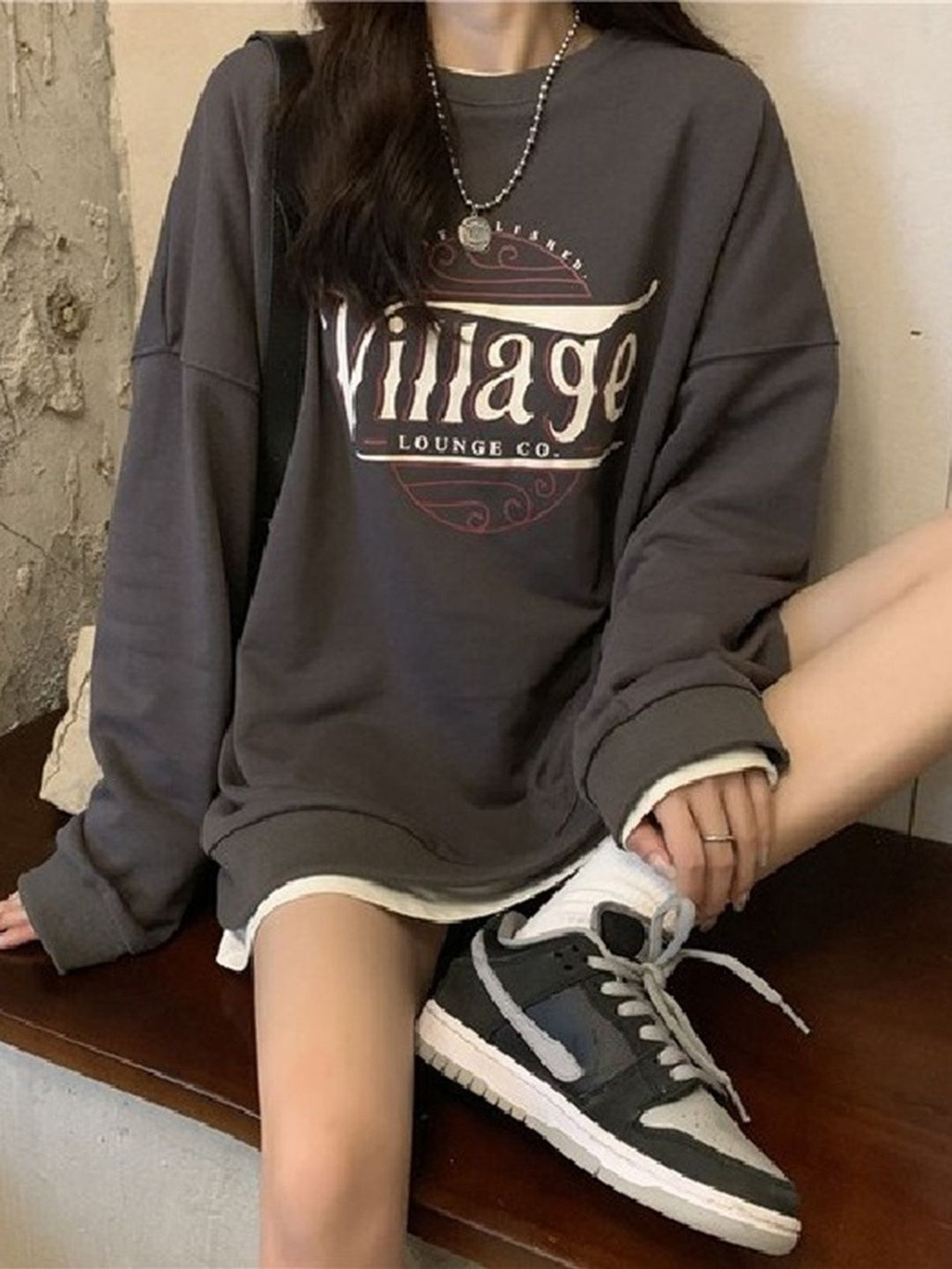 DressBerry Women Grey Solid Polyester Sweatshirts