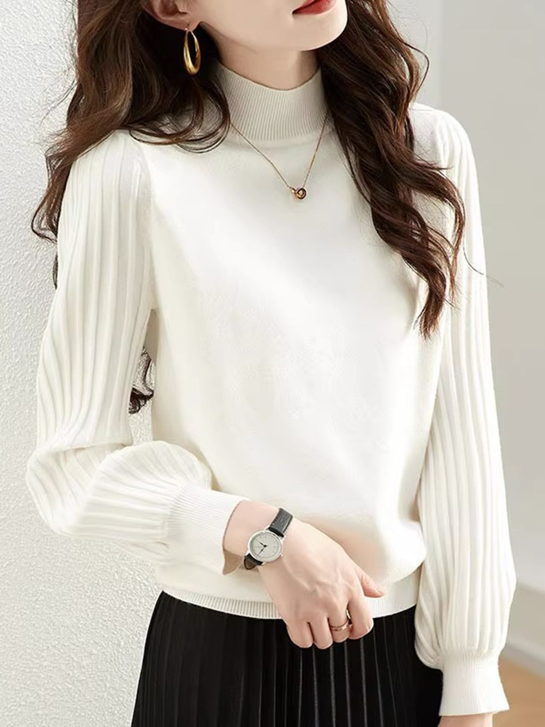 DressBerry Women White Pullover Sweater