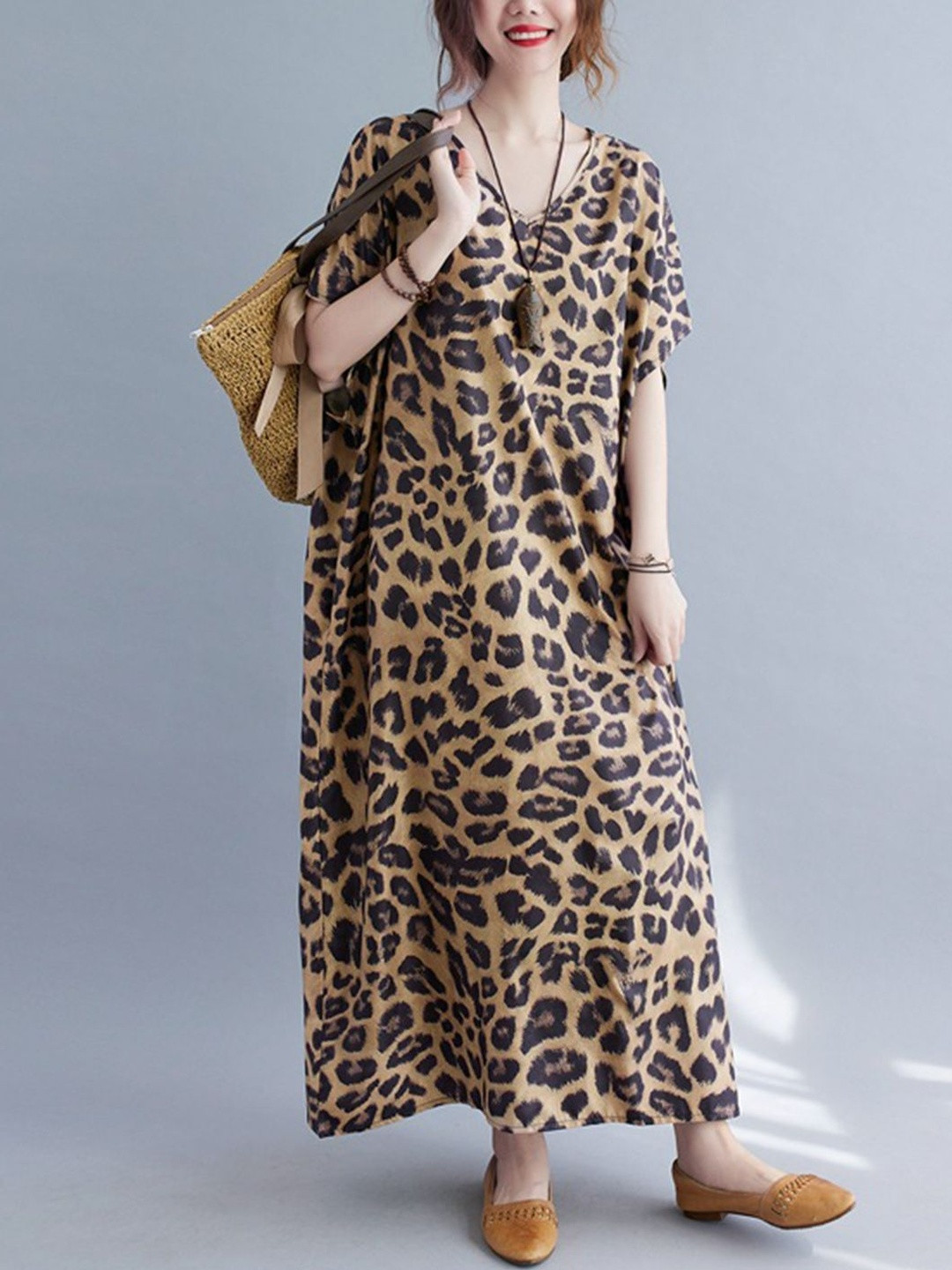 DressBerry Animal Print Kaftan Maxi Dress