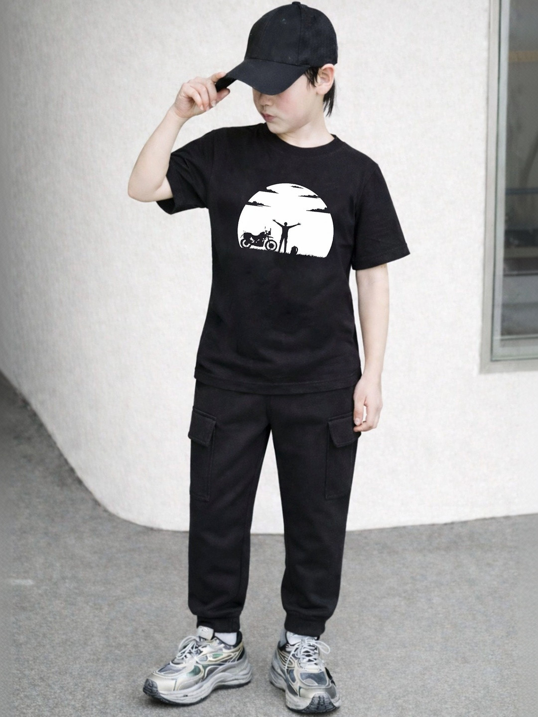 LITWAY Boys Printed Pure Cotton Clothing Set
