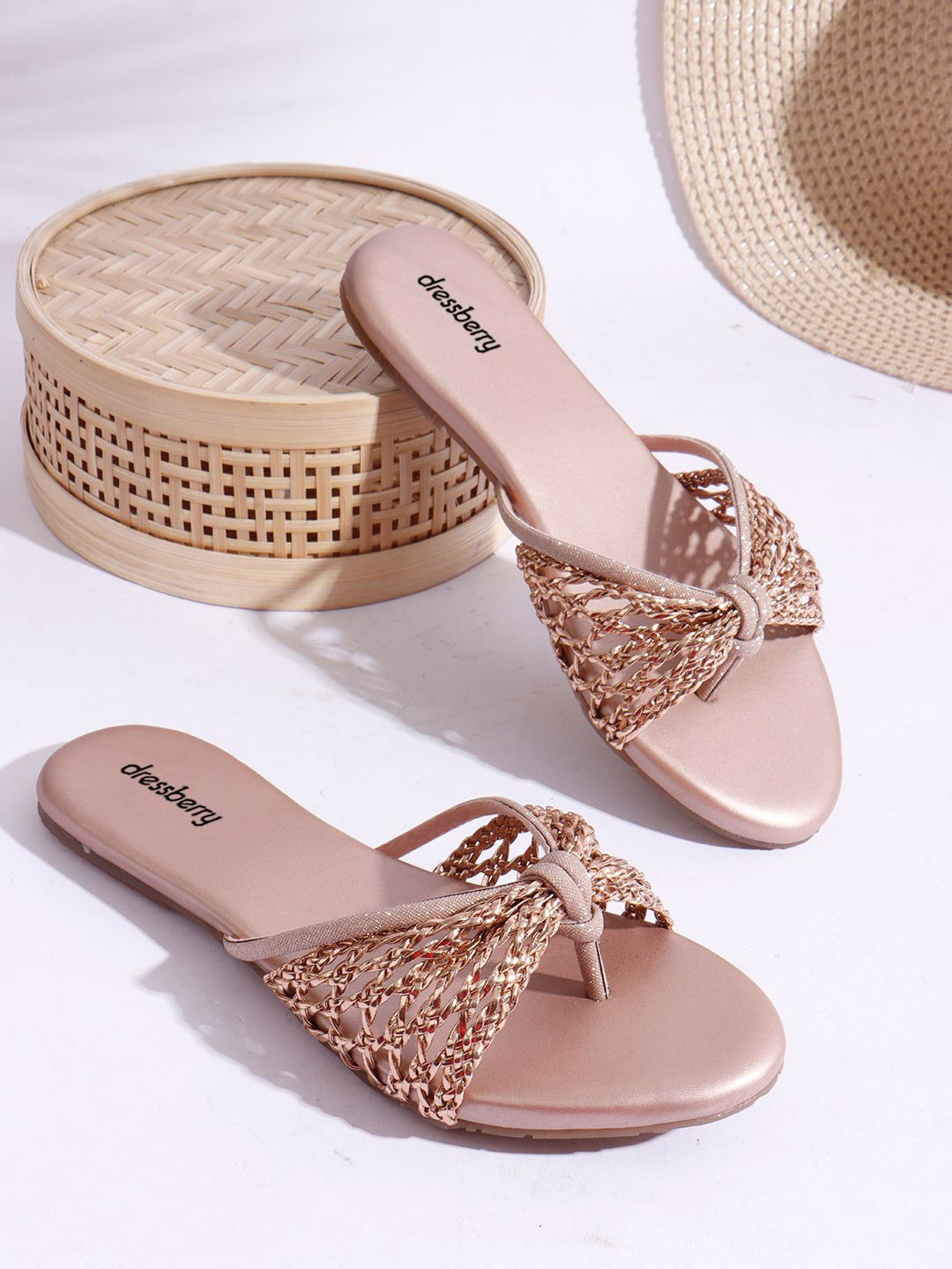 DressBerry Women Open Toe Flats