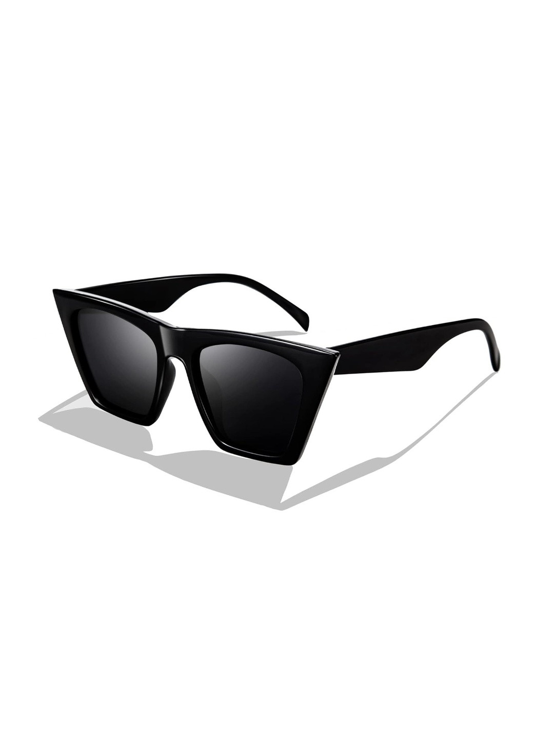 DressBerry Women Cateye Sunglasses with UV Protected Lens 1036 cat Eye BLk