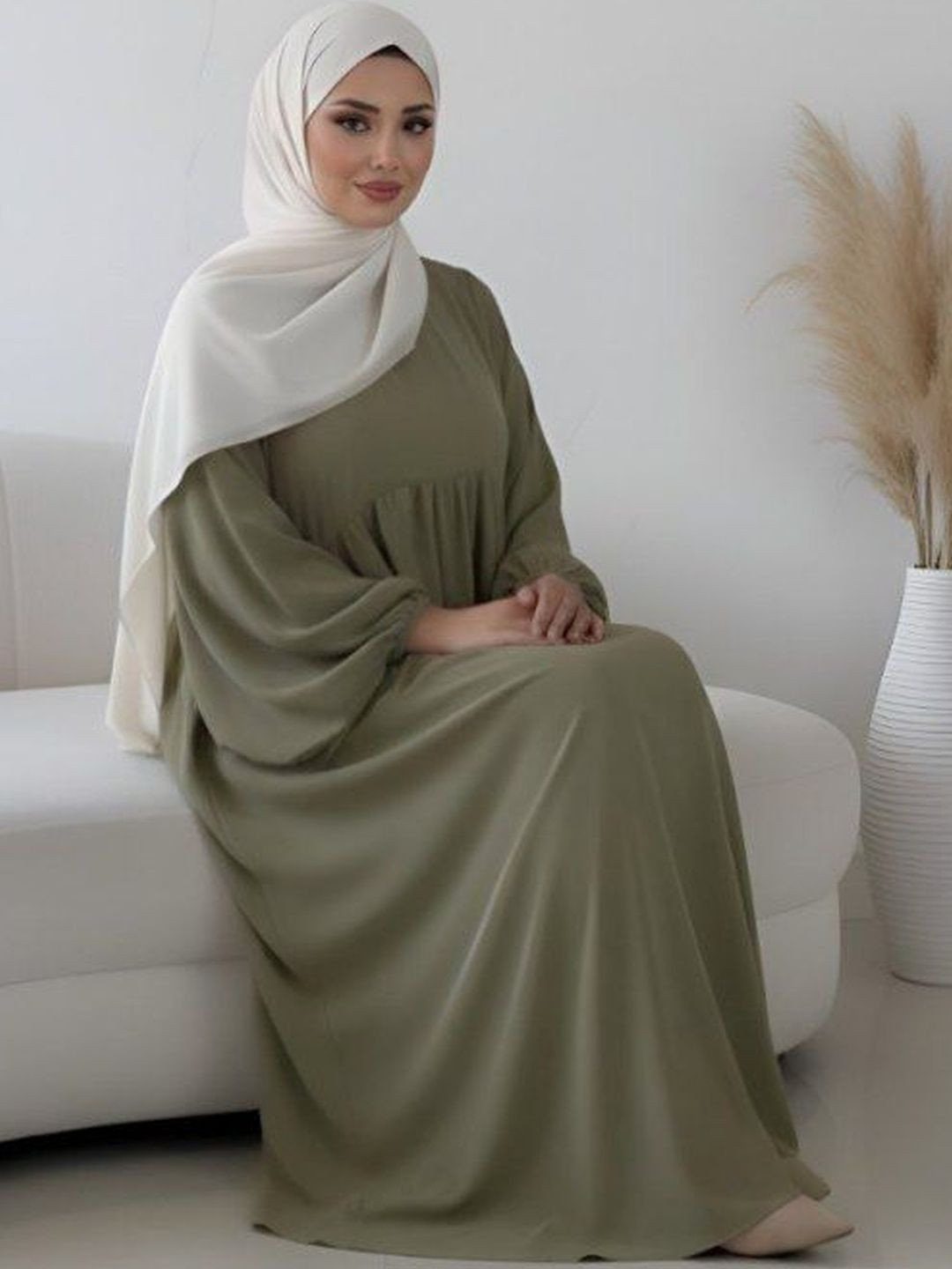Ovais Abaya Collection Round Neck Abaya Burqas