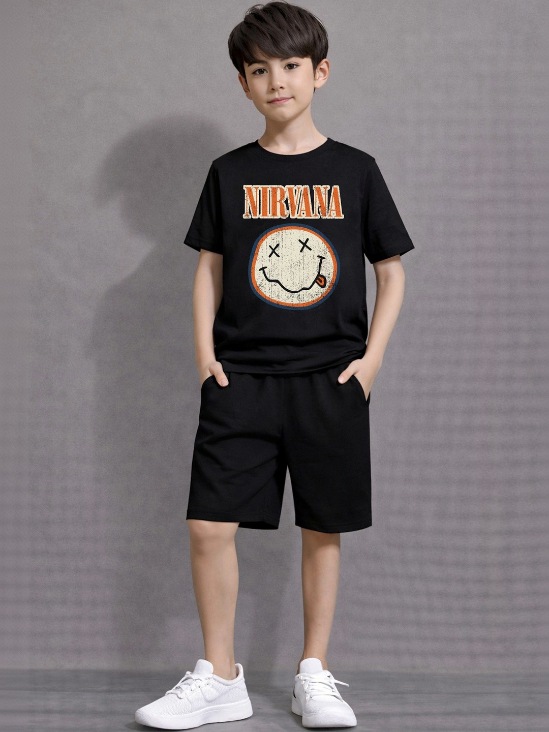 LITWAY Boys Graphic Printed Pure Cotton Clothing Set
