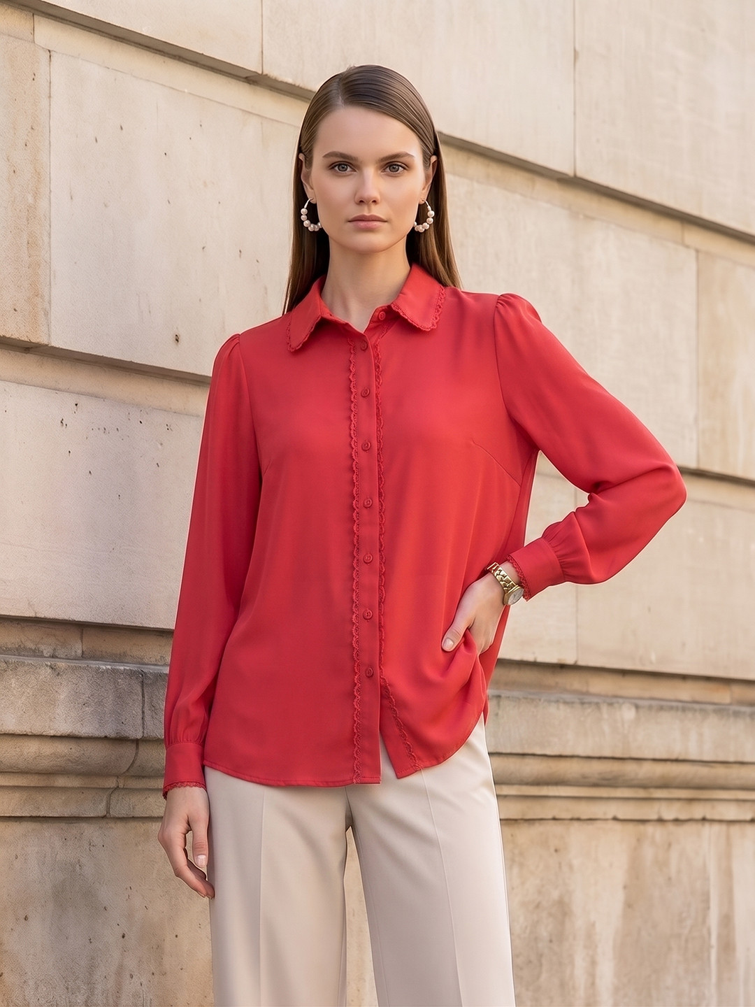 Chemistry Cuffed Sleeves Casual Shirt