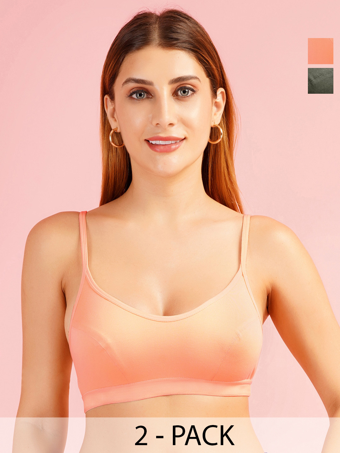DressBerry Women Seamed Non Padded Beginner Sports Bra