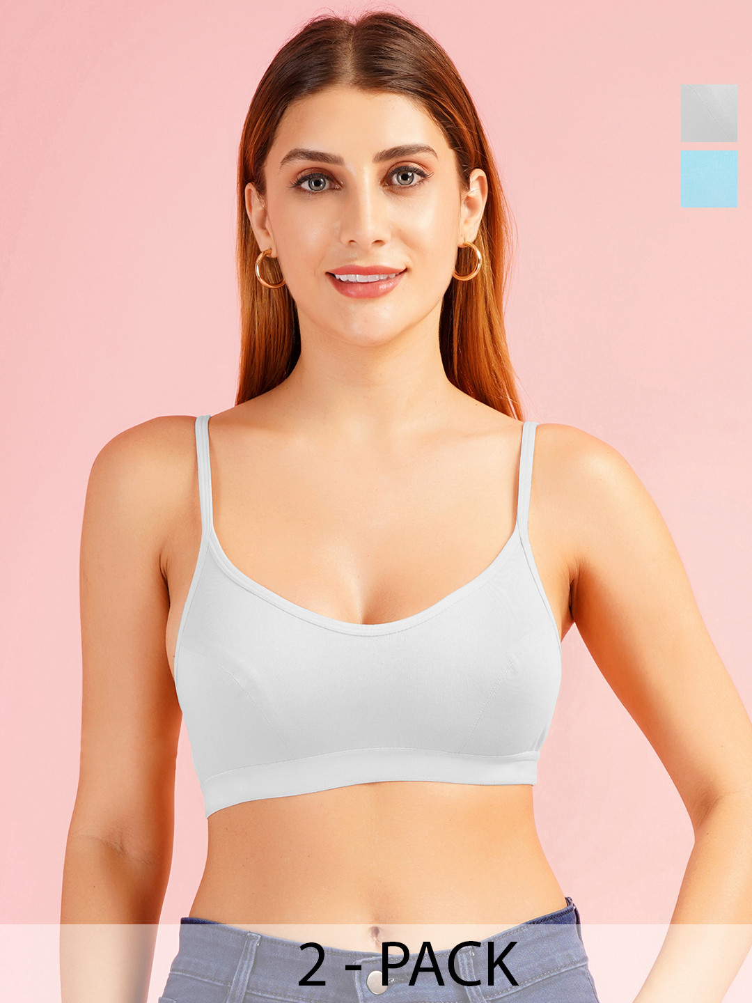 DressBerry Set of 2 Full Coverage Workout Bra With All Day Comfort