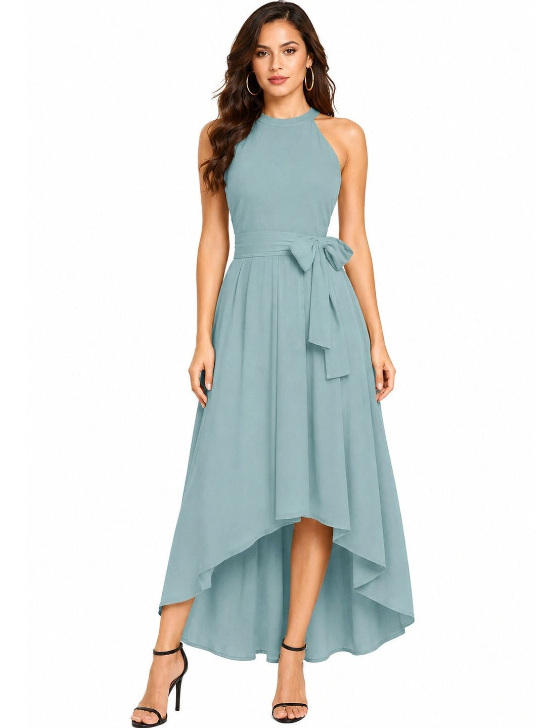 LICOLA Crepe A-Line Maxi Dress