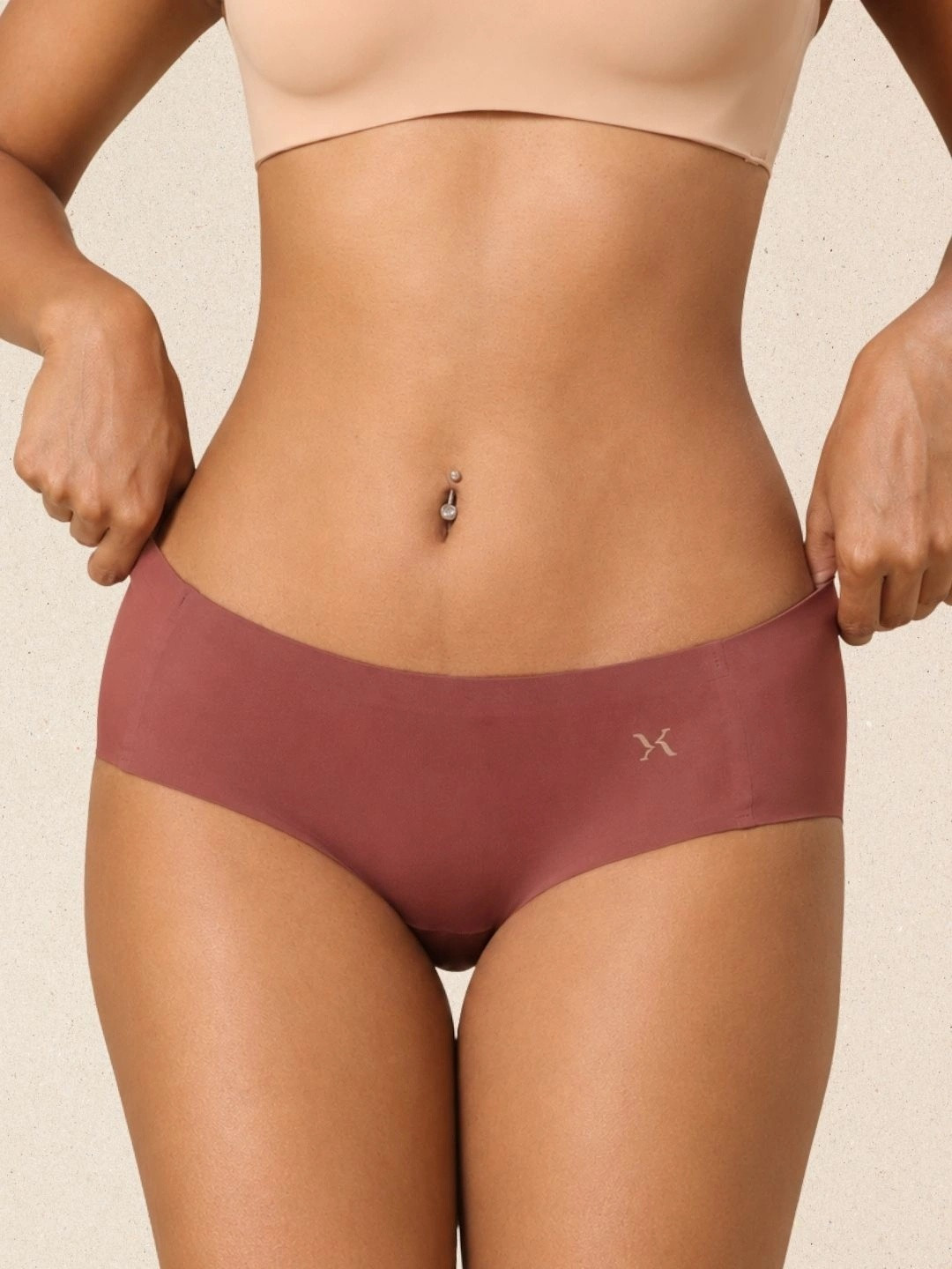 Krvvy Women Seamless Low Rise Hipster Brief With Ventilation Holes