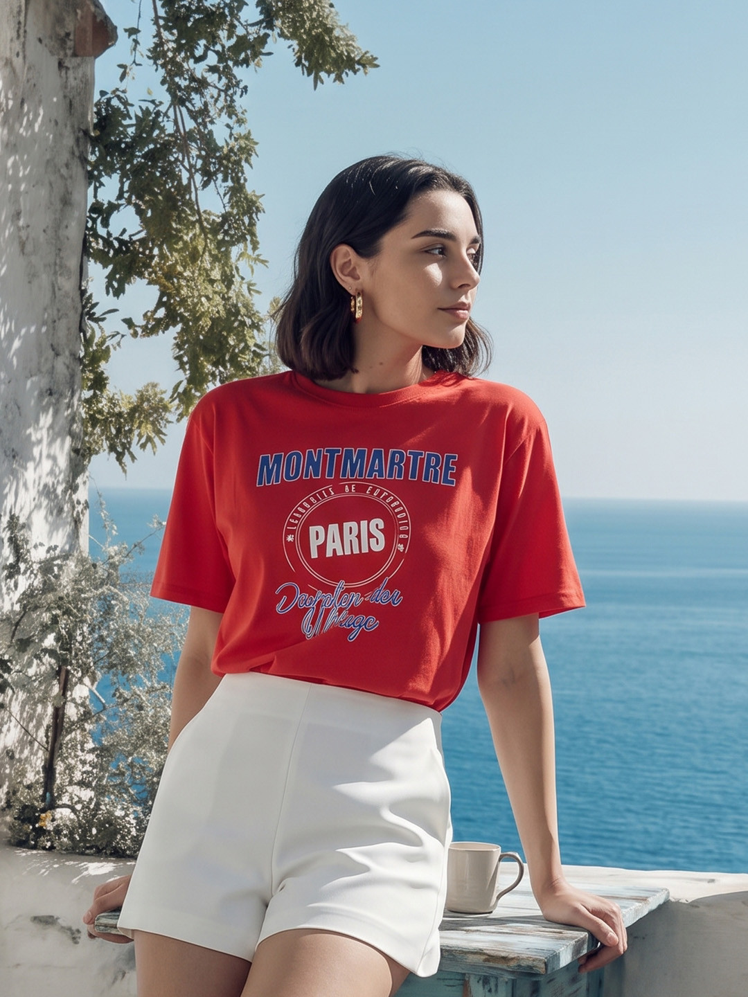 Mast & Harbour Typography Printed Pure Cotton T-shirt