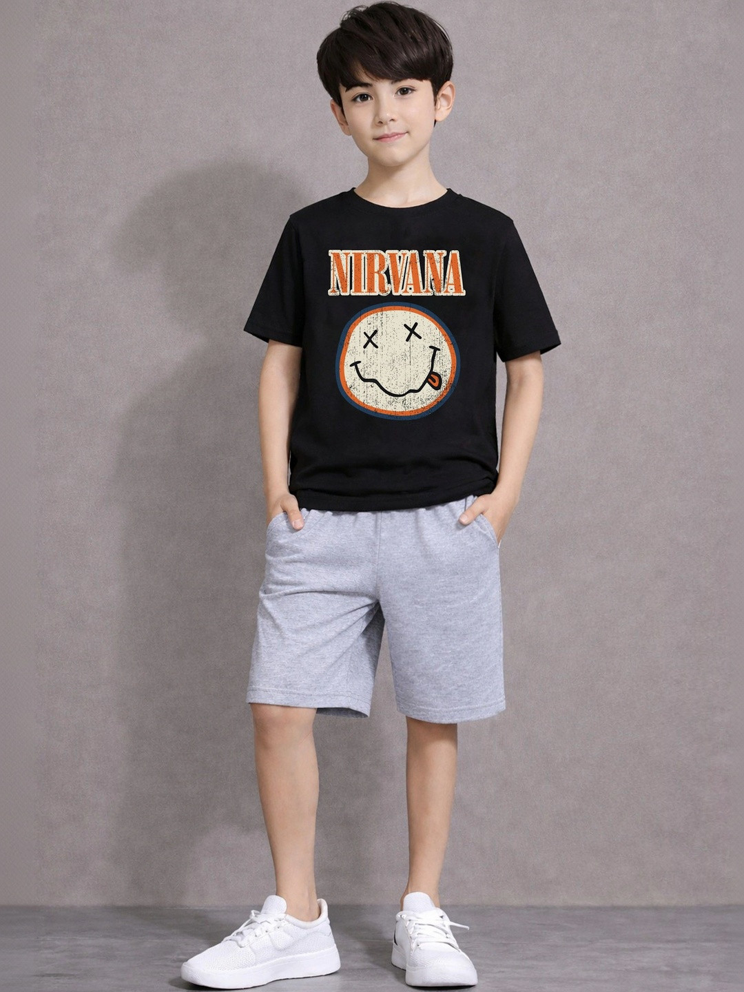 LITWAY Boys Graphic Printed Pure Cotton Clothing Set