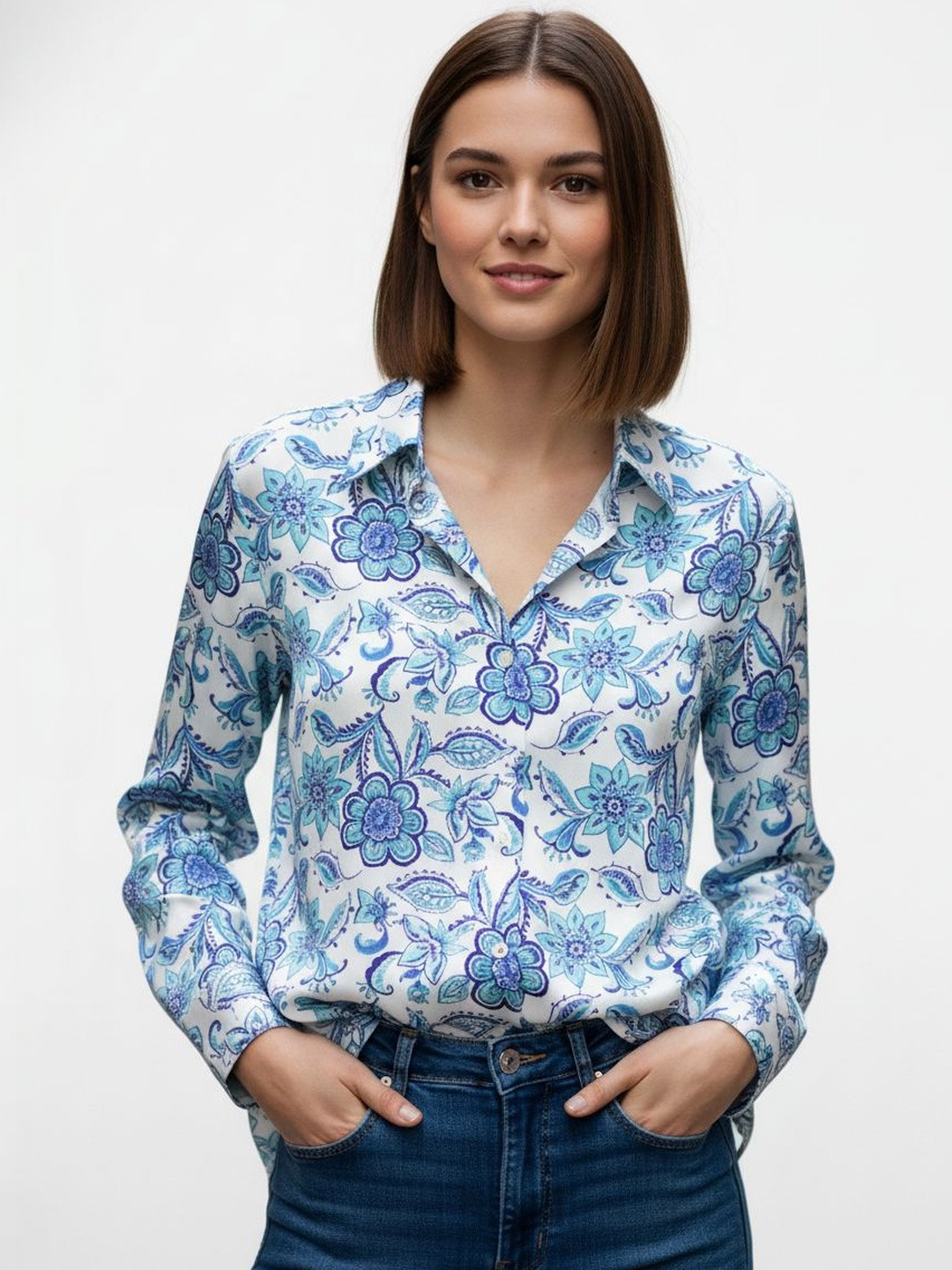 DressBerry Women Floral Printed Casual Shirt