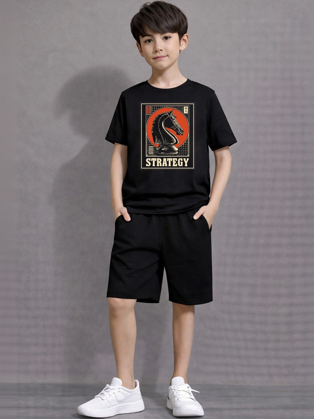 LITWAY Boys Printed Pure Cotton Clothing Set