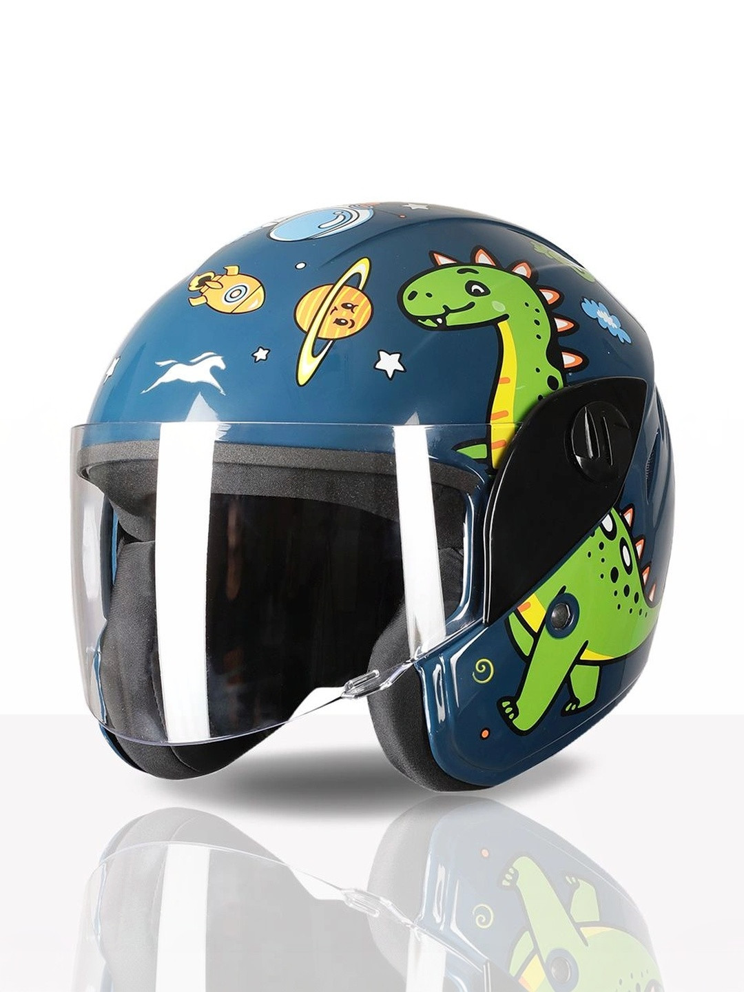 TVS Polycarbonate Scratch Resistant Open Face Riding Helmet