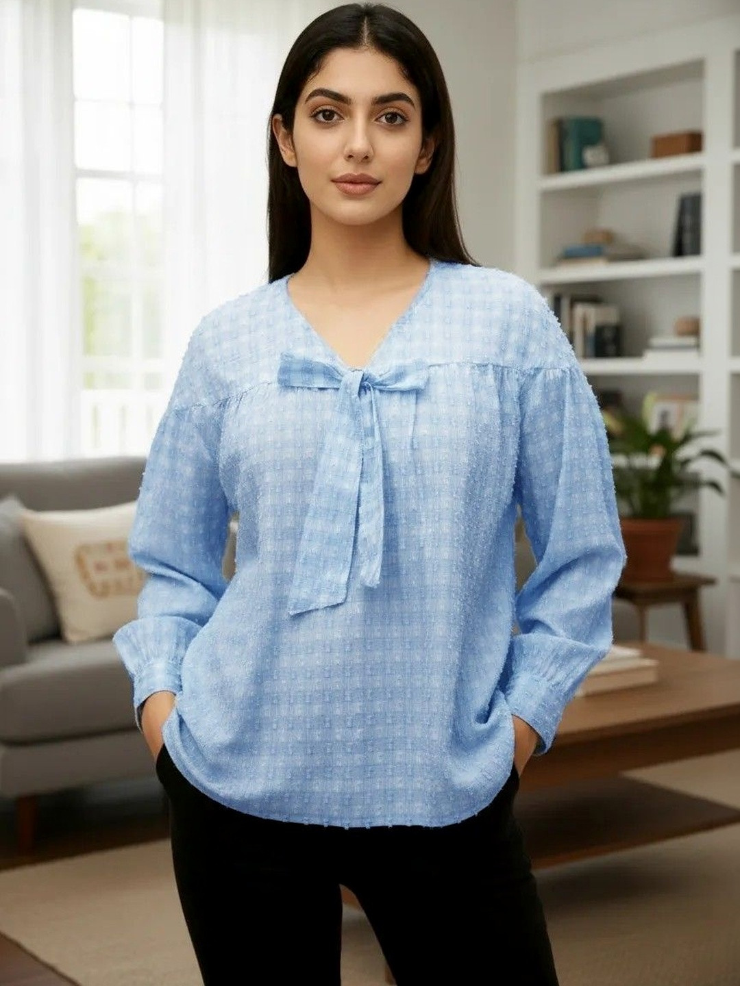 DressBerry Checked Cotton Top