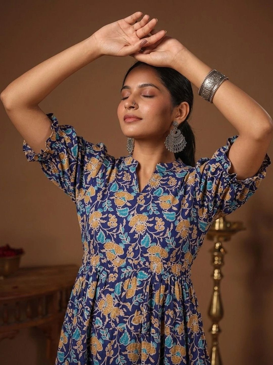 PRESHA Women Floral Printed Floral Anarkali Kurta