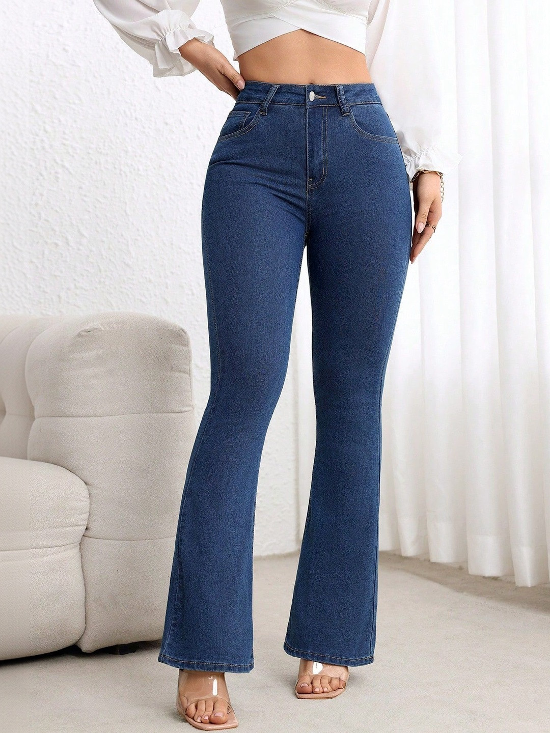 DressBerry Women Bootilicious Bootcut High-Rise Stretchable Jeans
