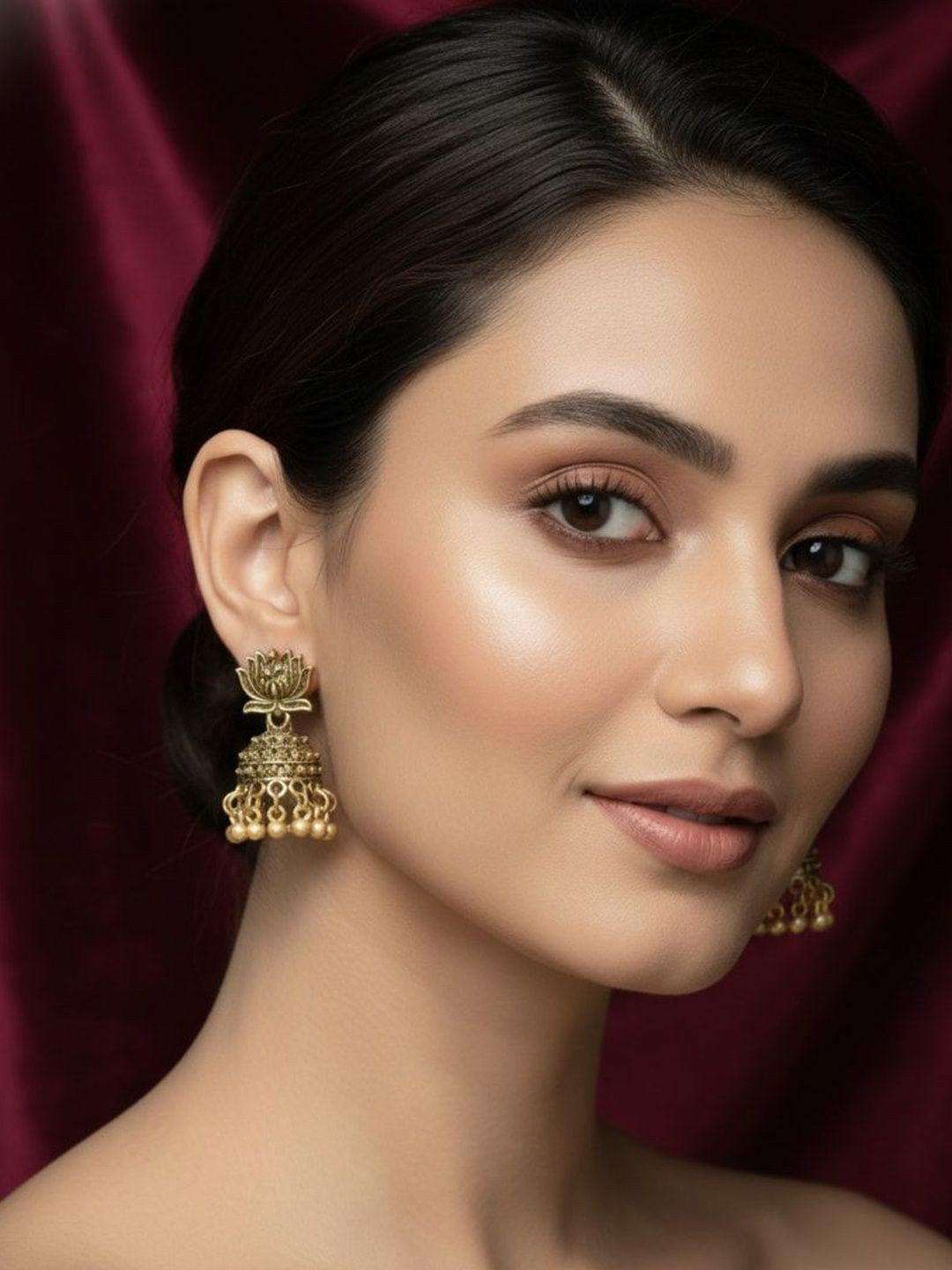 SZN Floral Jhumkas Earrings