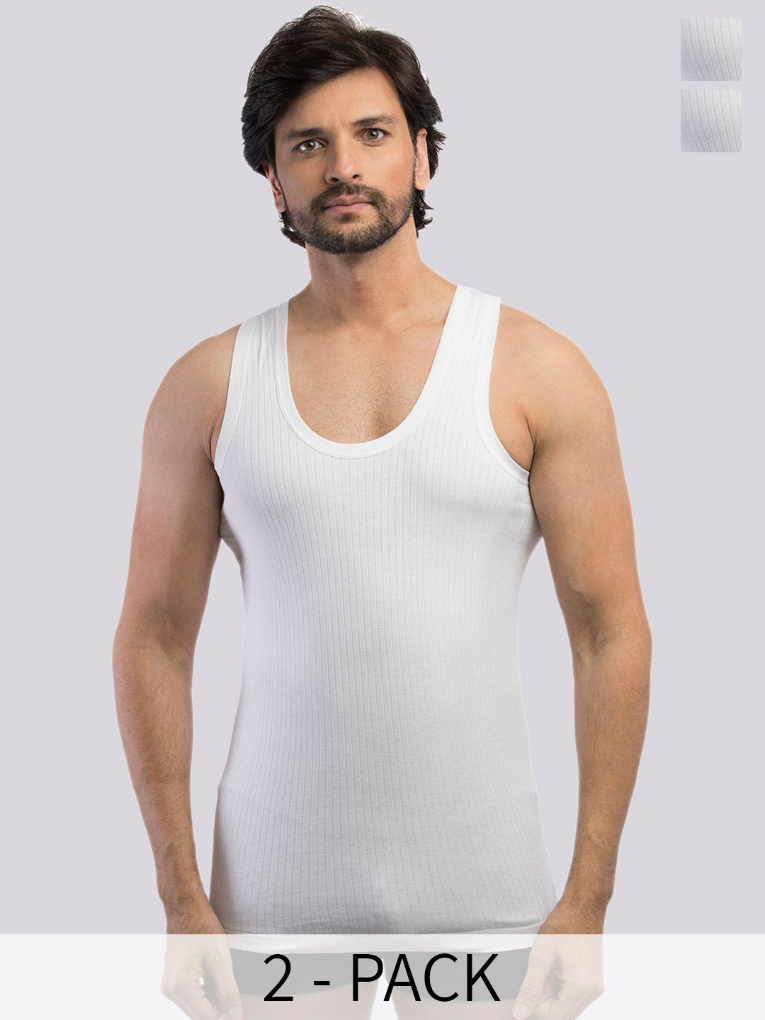VIP Pack Of 2 Sweat Absorbency Pure Cotton Basic Innerwear Vests