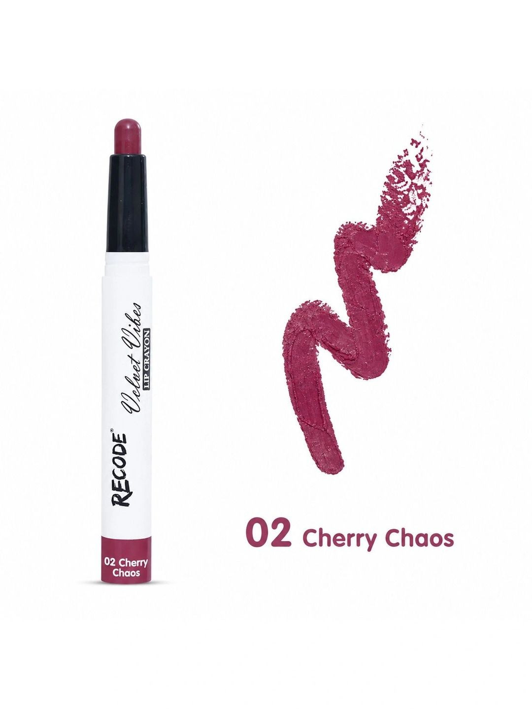 Recode Velvet Vibes Lip Crayon - 1.5 g -02 Cherry Chaos