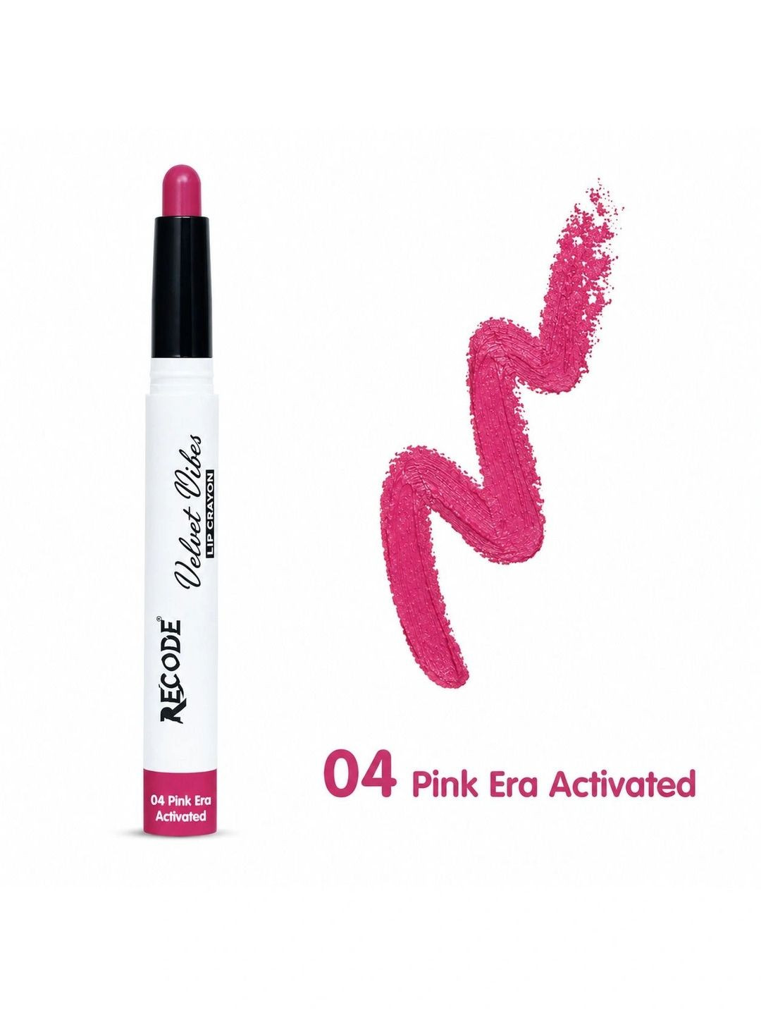 Recode Velvet Vibes Lip Crayon - 1.5 g -04 Pink Era Activated