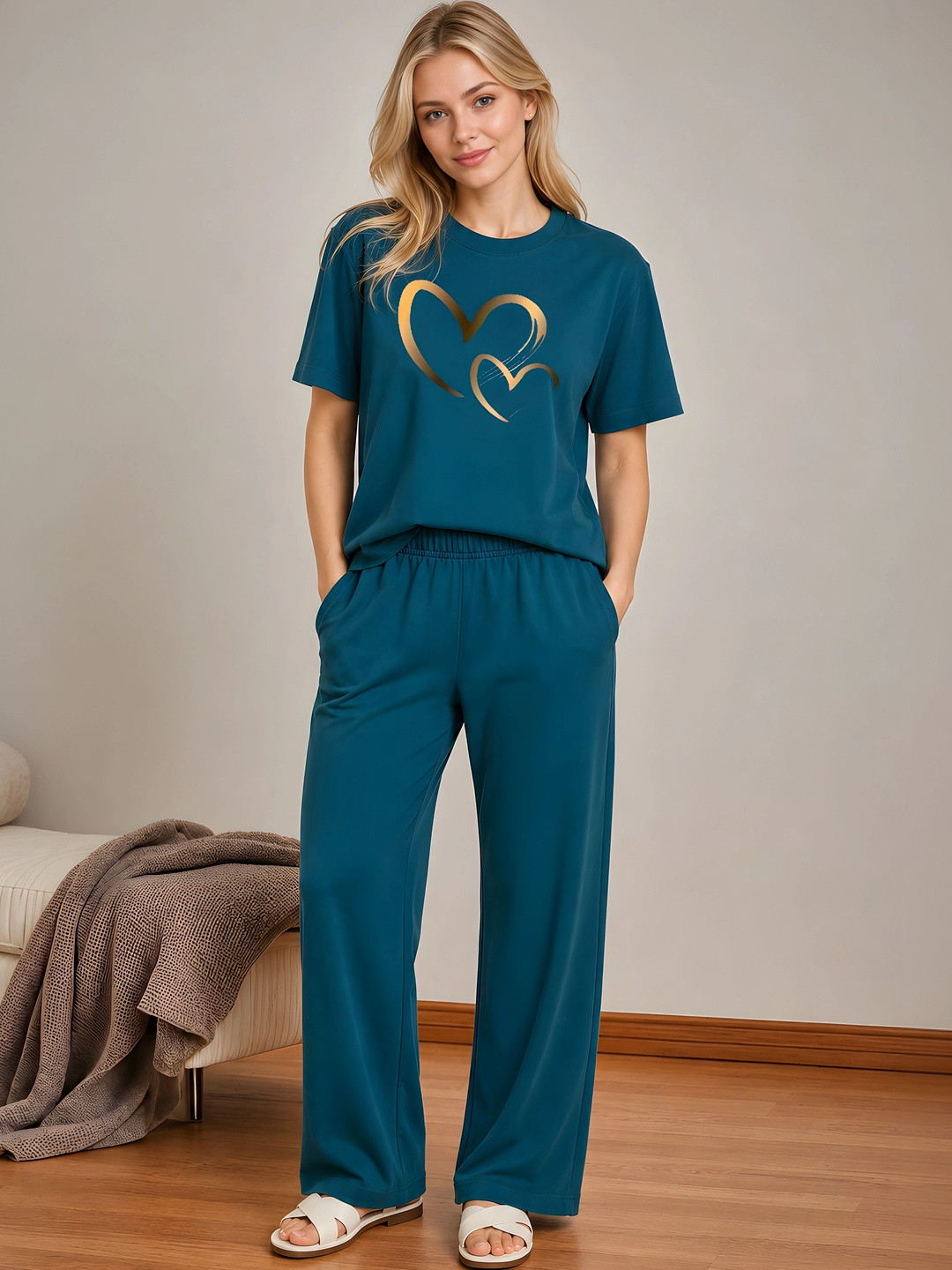 ELVIA Women Printed Night suit