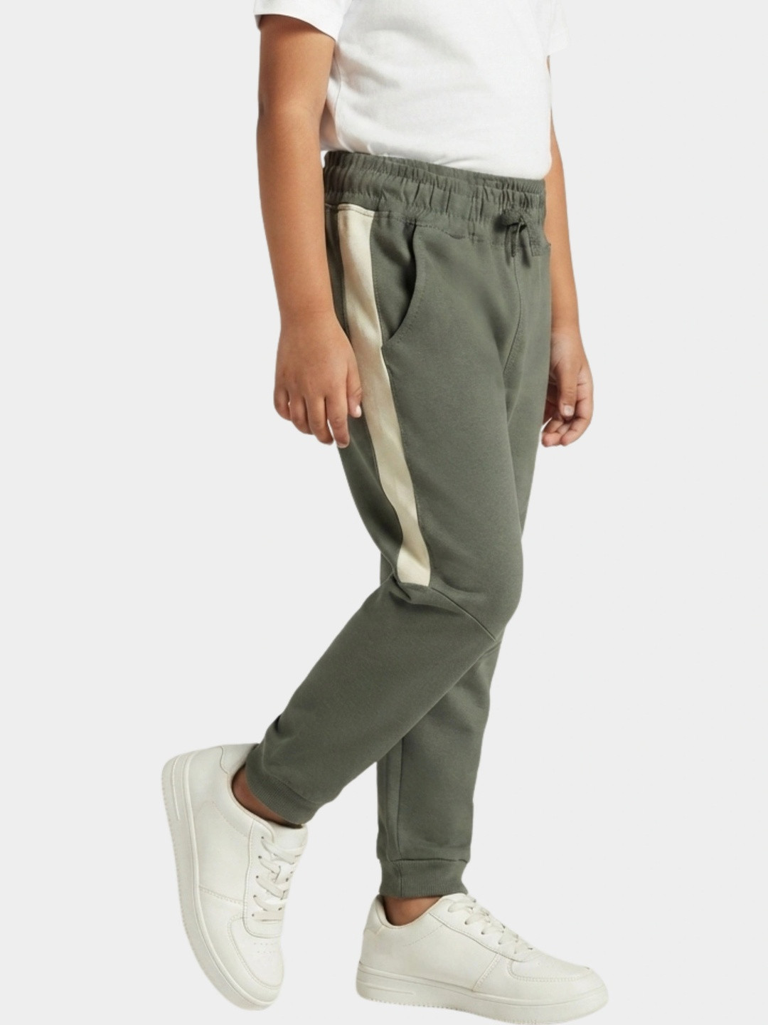 Orange Sugar Kids Colourblocked Mid-Rise Joggers