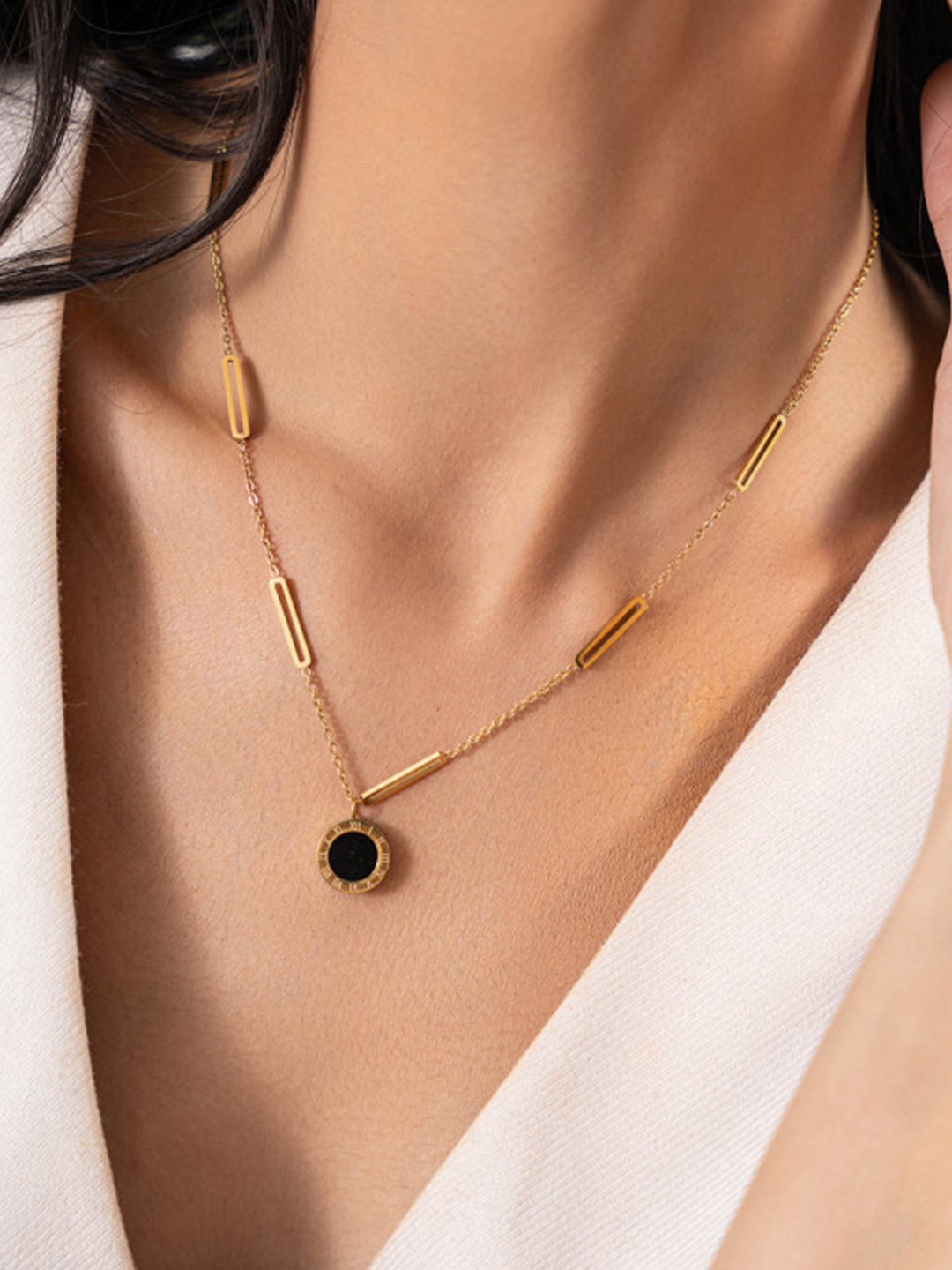 ZAISHA 18k Gold Plated Stainless Steel Waterproof & Anti-Tarnish Ethereal Necklace
