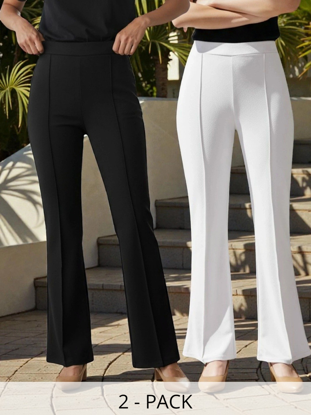 REDFISH Women Comfort High-Rise Easy Wash Trousers