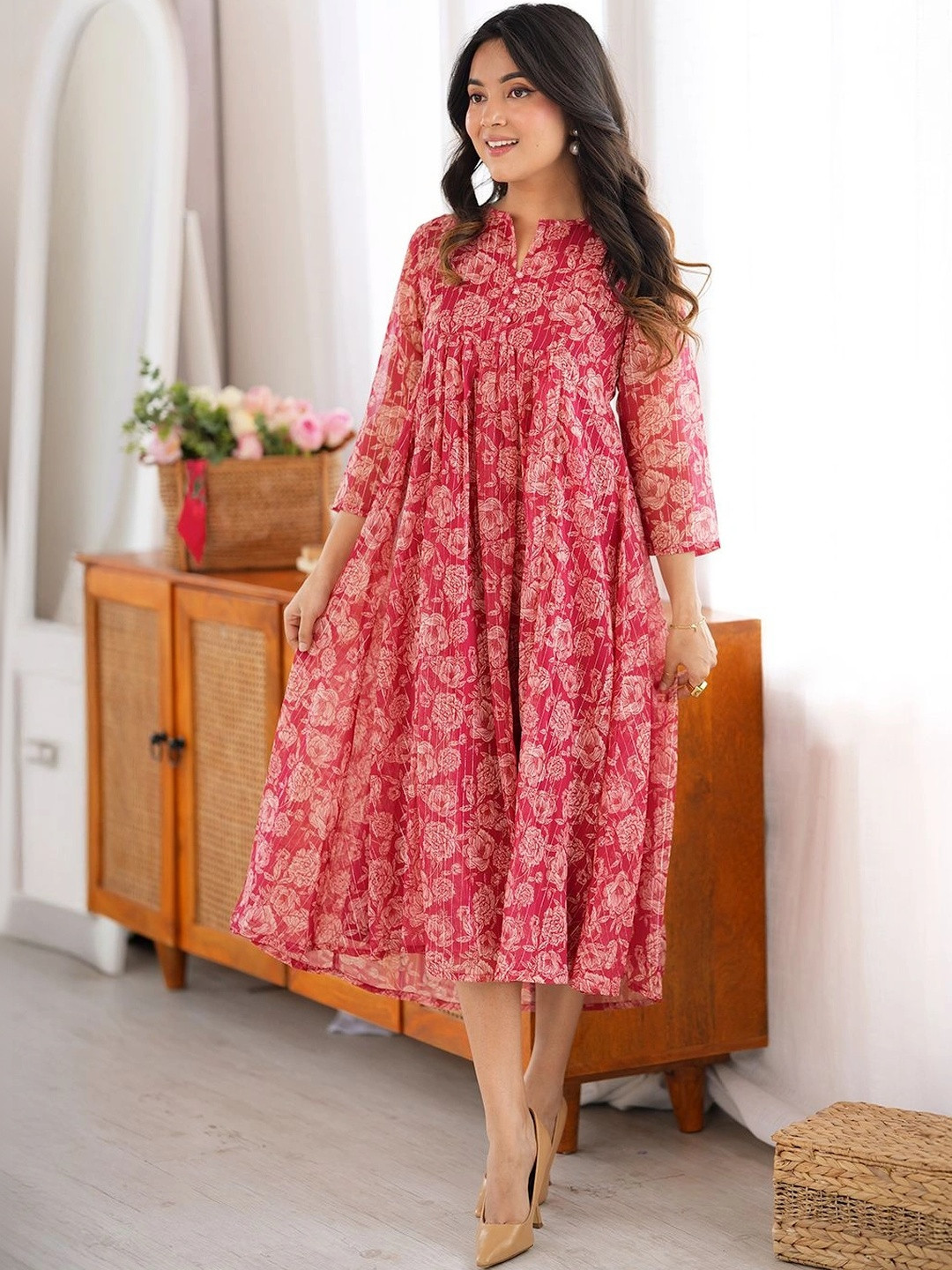 Janasya Women Floral Printed Floral Kurta
