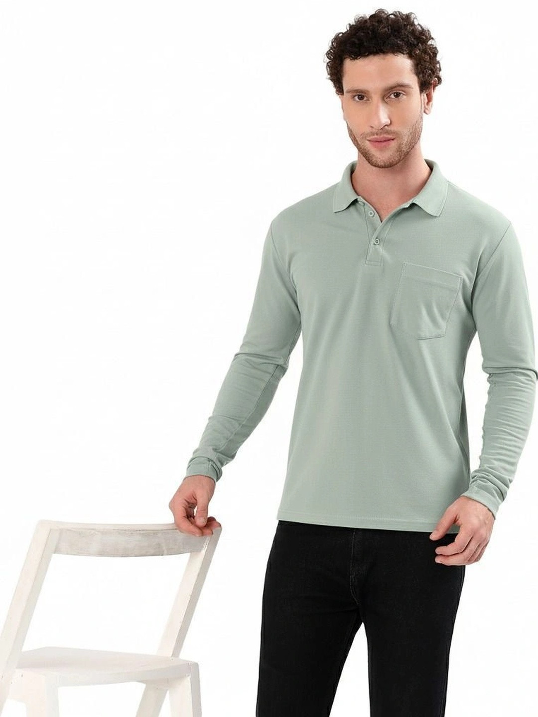 Sys Textile Men Polo Collar Pockets T-shirt