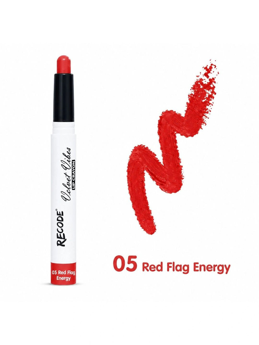 Recode Velvet Vibes Lip Crayon -05 Red Flag Energy