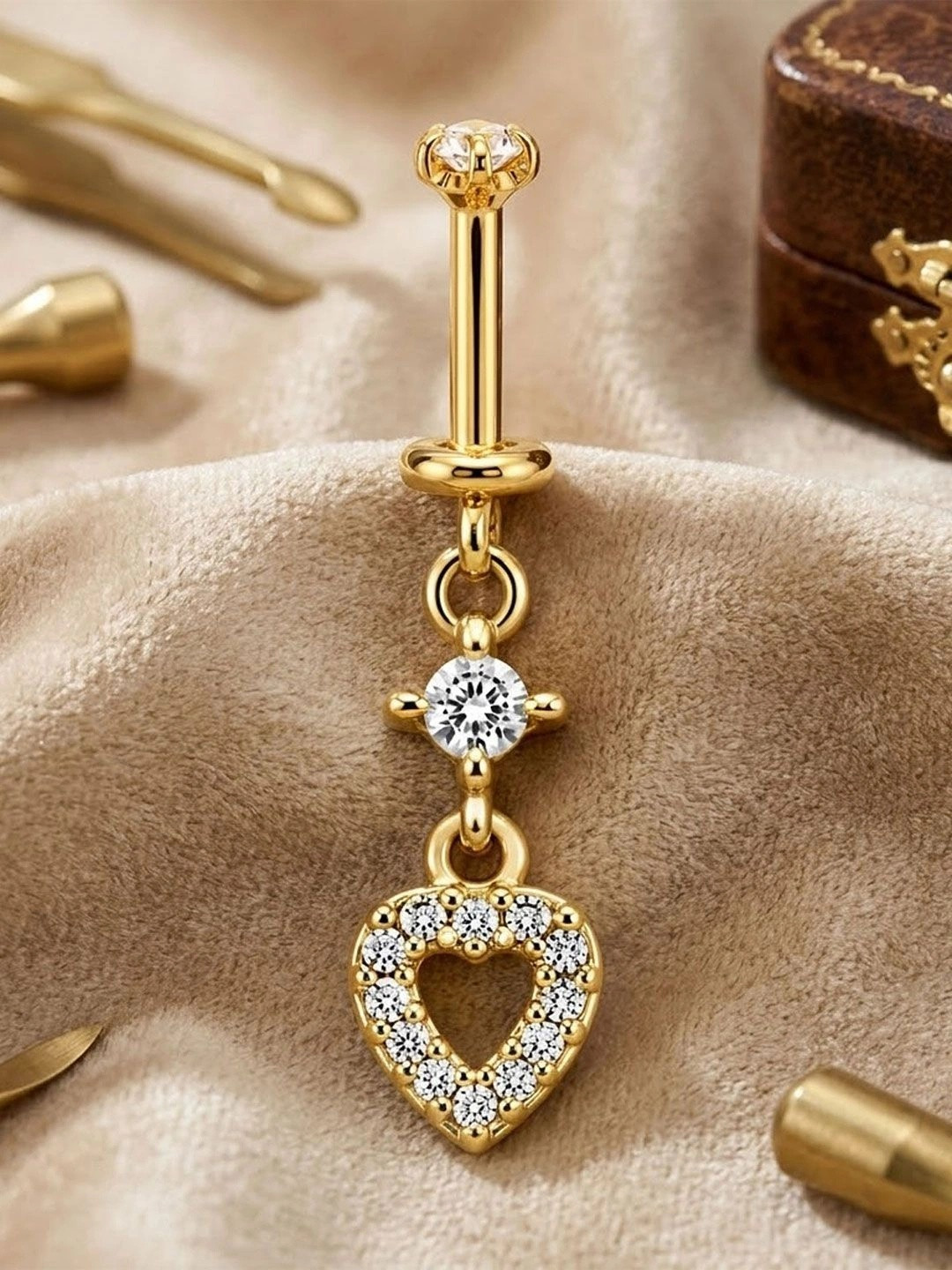 VAMA Heart Shaped Drop Earrings