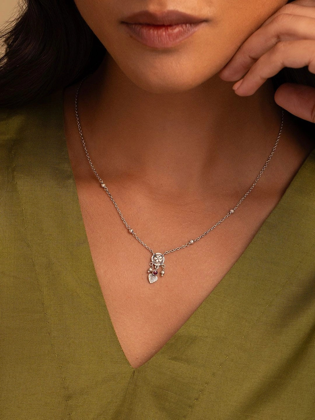 Shaya by CaratLane Sterling Silver Necklace