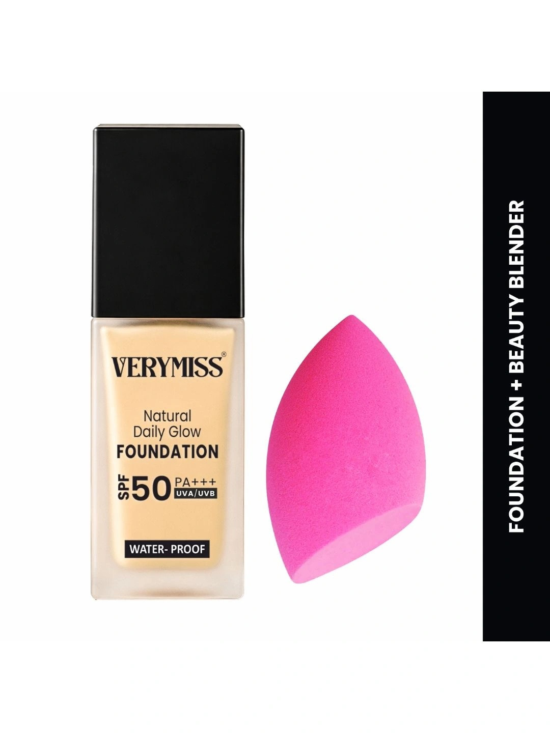 VERYMISS Set Of 2 Natural Glow Lightweight Foundation - 30 ml & Beauty Blender