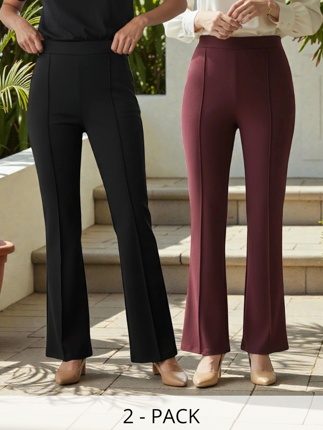 REDFISH Women Comfort High-Rise Trousers