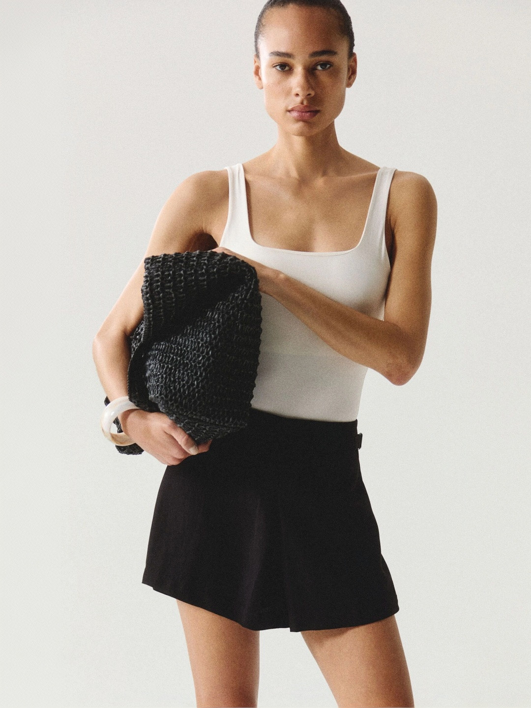H&M Buckle-Detail Skort