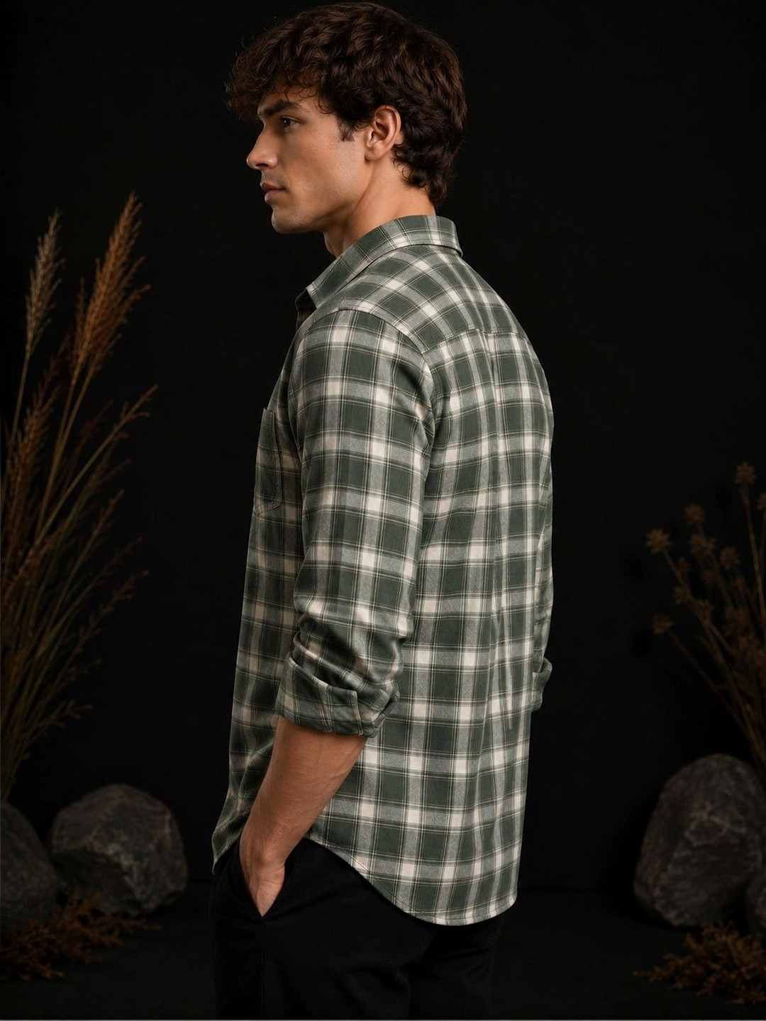Blezza Men Tartan Checks Checked Casual Shirt