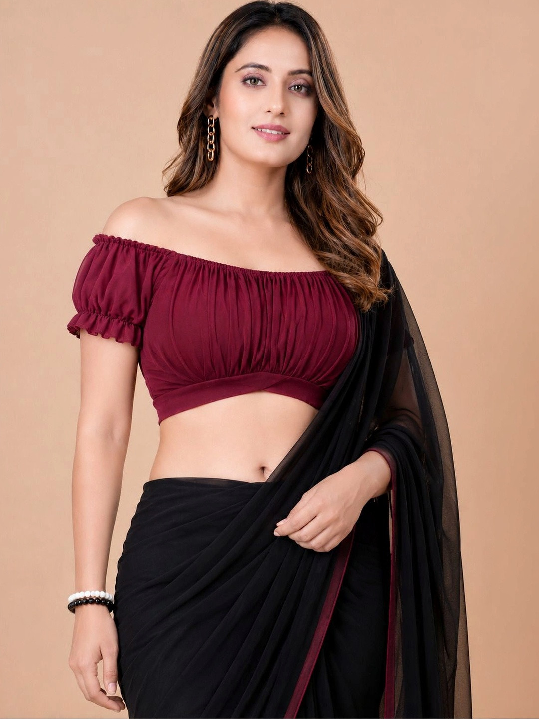 Kahara Solid Saree Blouse