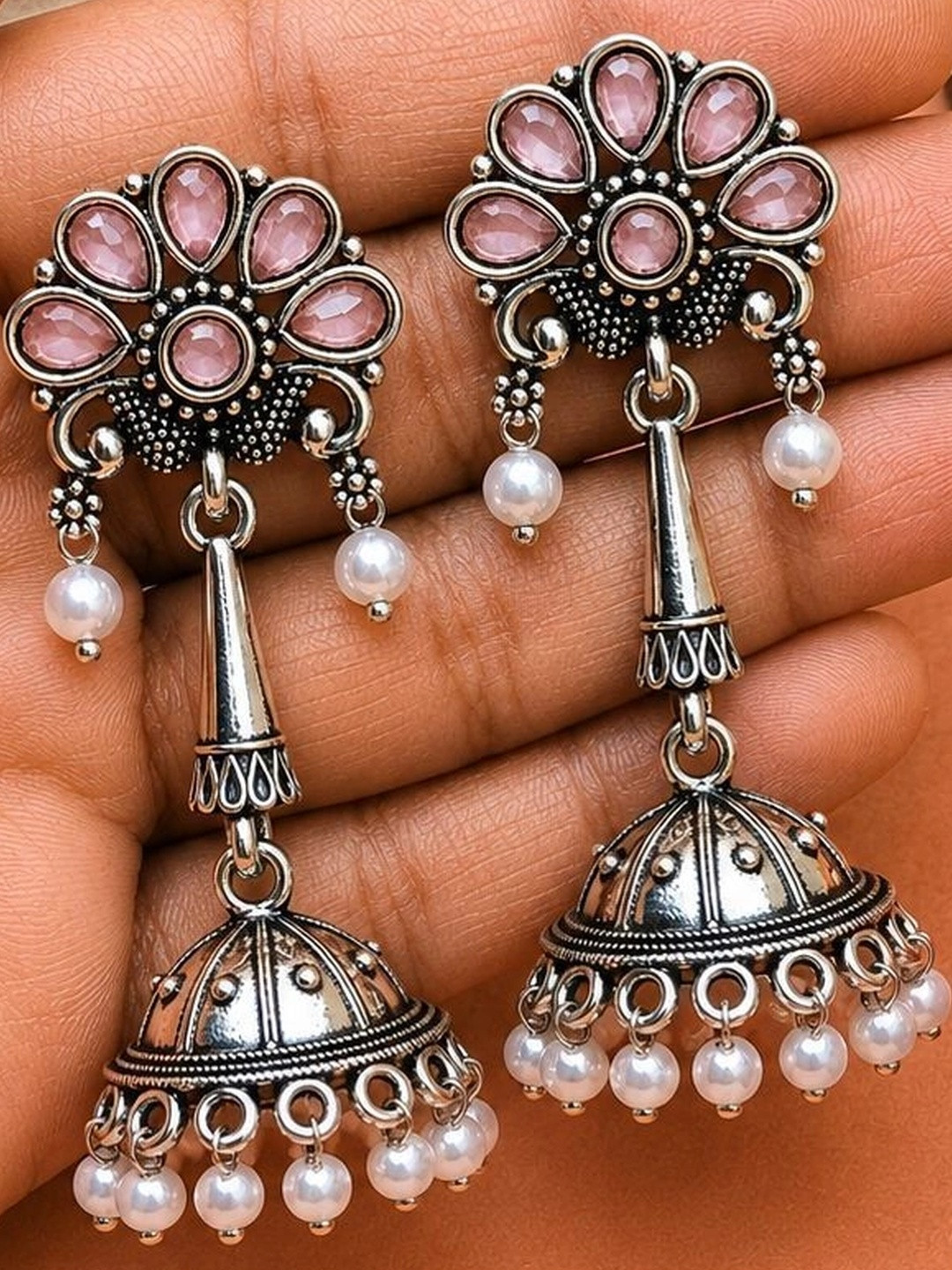 Fashion Theme Floral Jhumkas Earrings
