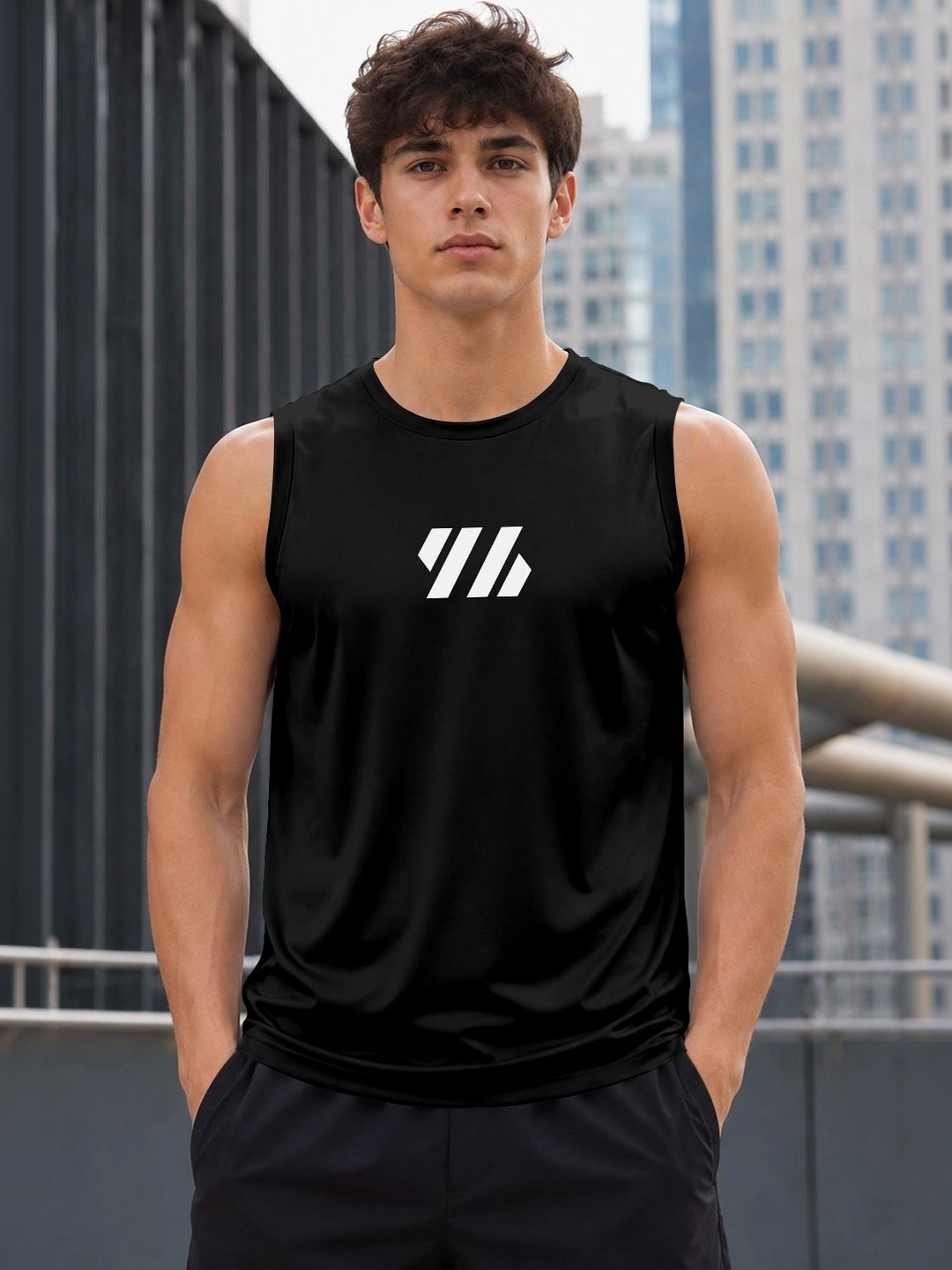 FTX Men Brand Logo Printed T-shirt